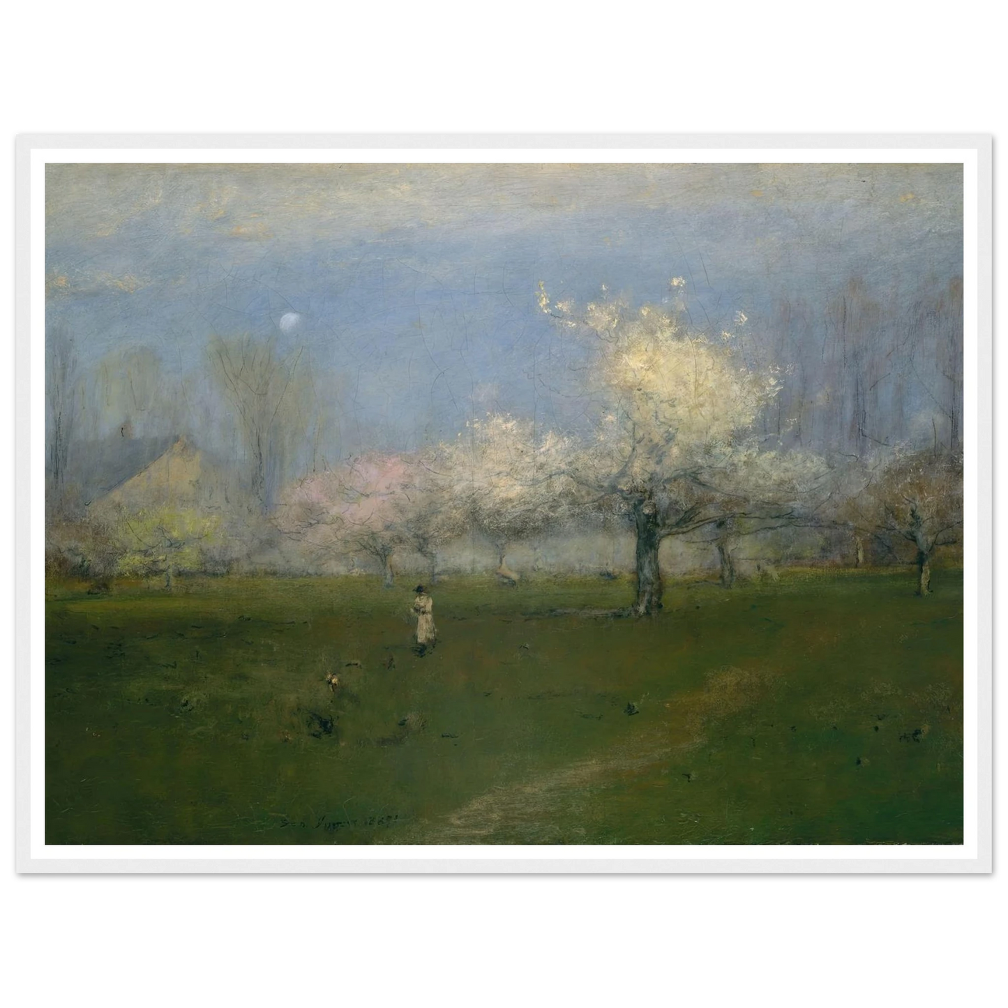 Spring Blossoms, Montclair, New Jersey (ca. 1891) Art Print | George Inness - Framed Poster - 30x40 cm / 12x16″ - Black frame