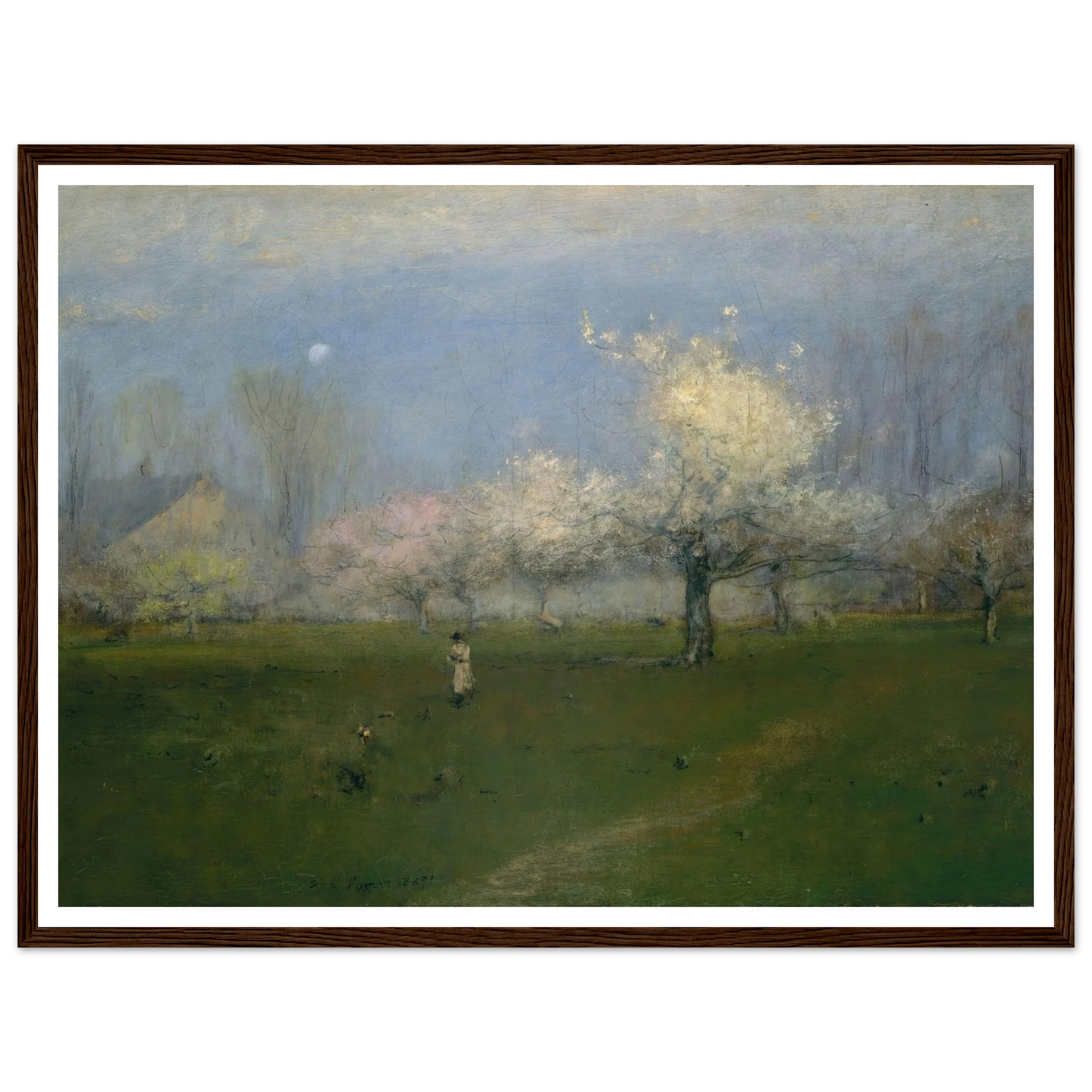 Spring Blossoms, Montclair, New Jersey (ca. 1891) Art Print | George Inness - Framed Poster - 30x40 cm / 12x16″ - Black frame
