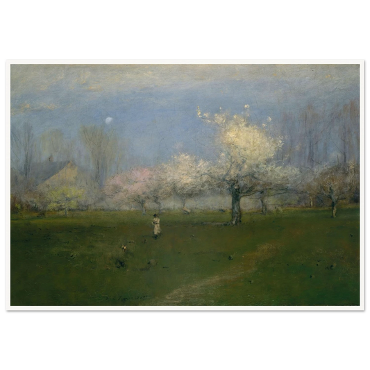 Spring Blossoms, Montclair, New Jersey (ca. 1891) Art Print | George Inness - Framed Poster - 30x40 cm / 12x16″ - Black frame