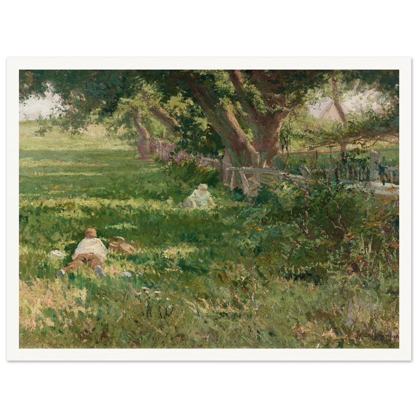 Springtime (1901) Art Print | Julian Onderdonk - Framed Poster - 30x40 cm / 12x16″ - Black frame