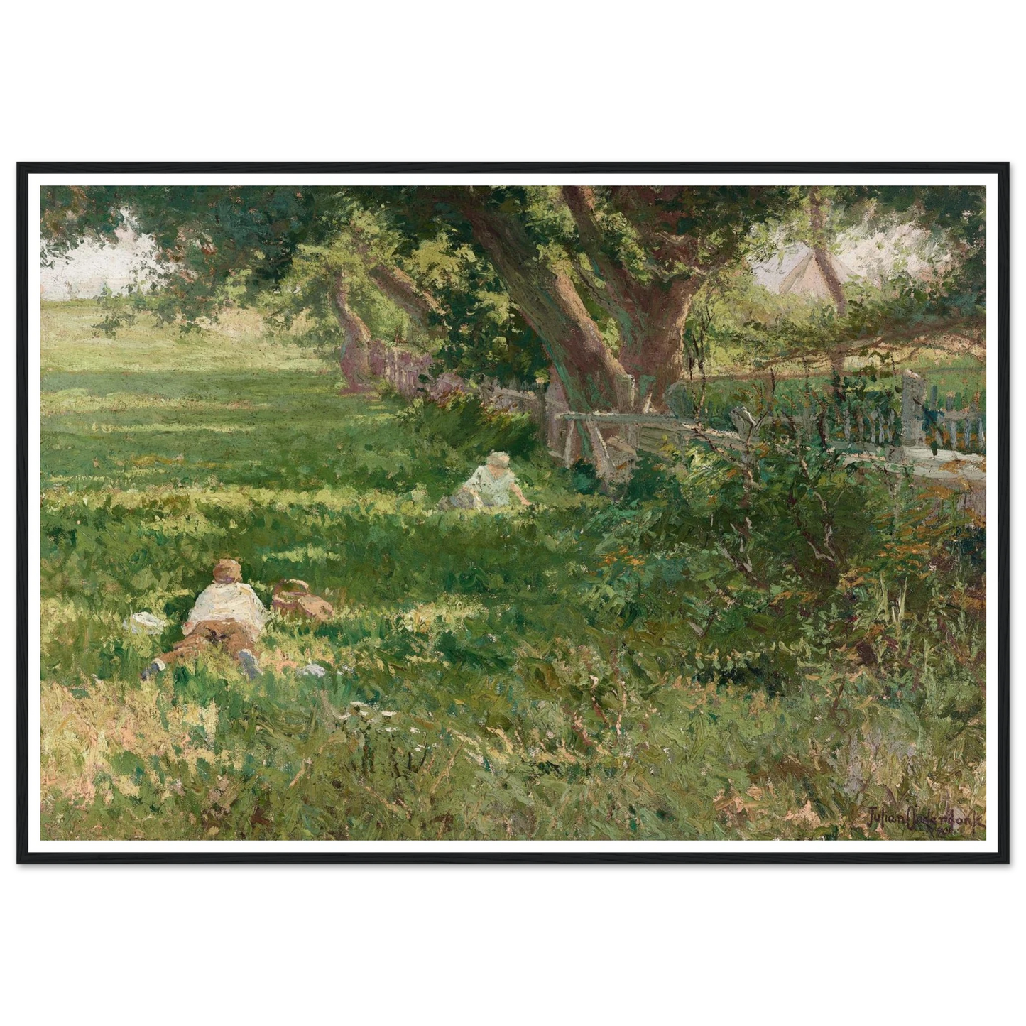 Springtime (1901) Art Print | Julian Onderdonk - Framed Poster - 30x40 cm / 12x16″ - Black frame