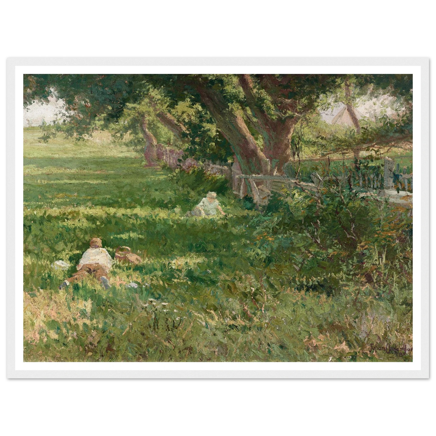Springtime (1901) Art Print | Julian Onderdonk - Framed Poster - 30x40 cm / 12x16″ - Black frame