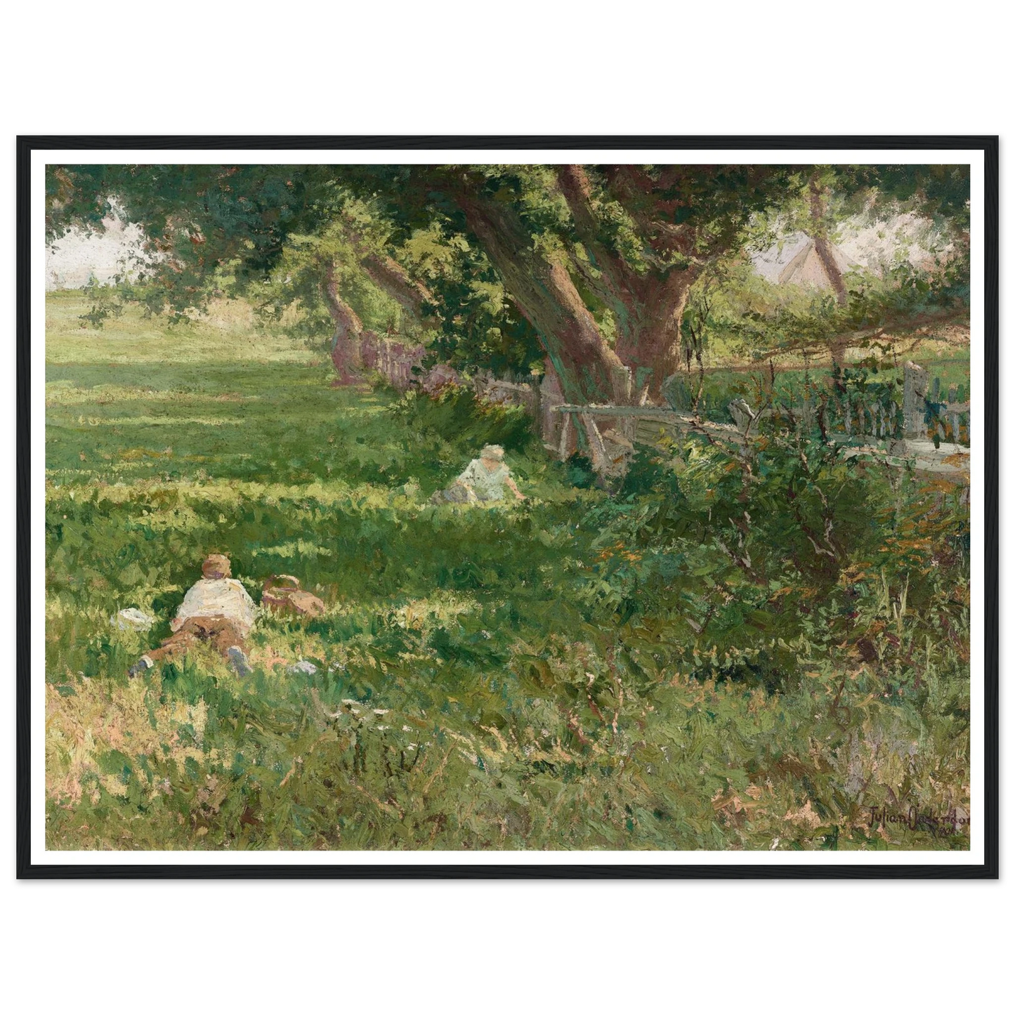 Springtime (1901) Art Print | Julian Onderdonk - Framed Poster - 30x40 cm / 12x16″ - Black frame