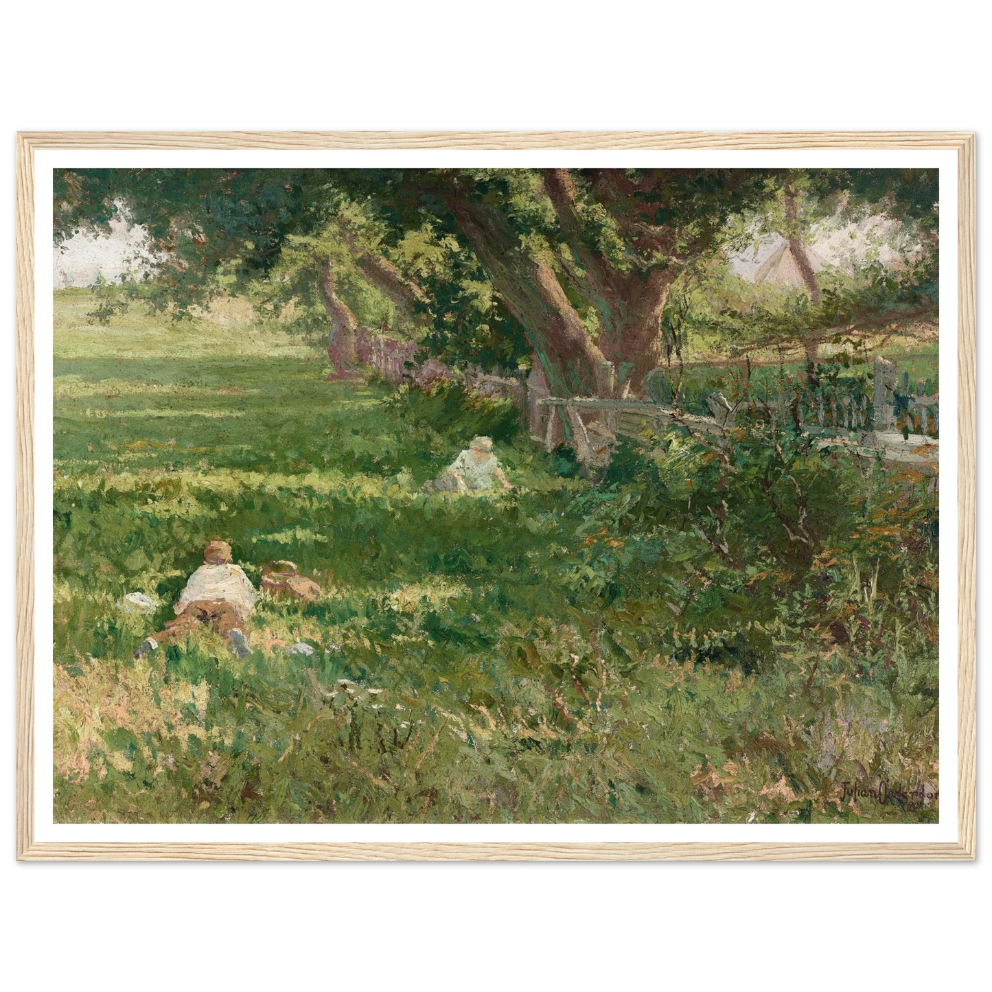 Springtime (1901) Art Print | Julian Onderdonk - Framed Poster - 30x40 cm / 12x16″ - Black frame