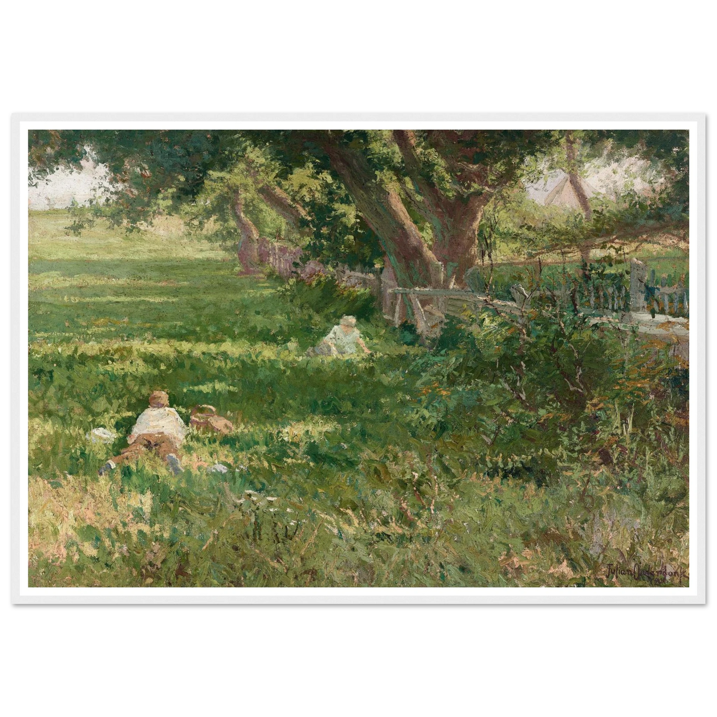 Springtime (1901) Art Print | Julian Onderdonk - Framed Poster - 30x40 cm / 12x16″ - Black frame