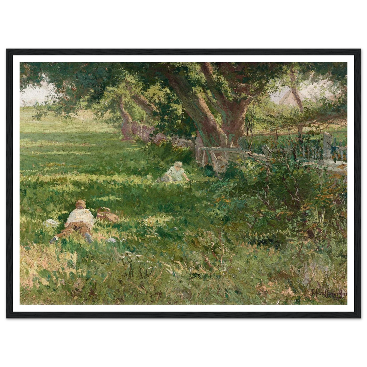 Springtime (1901) Art Print | Julian Onderdonk - Framed Poster - 30x40 cm / 12x16″ - Black frame
