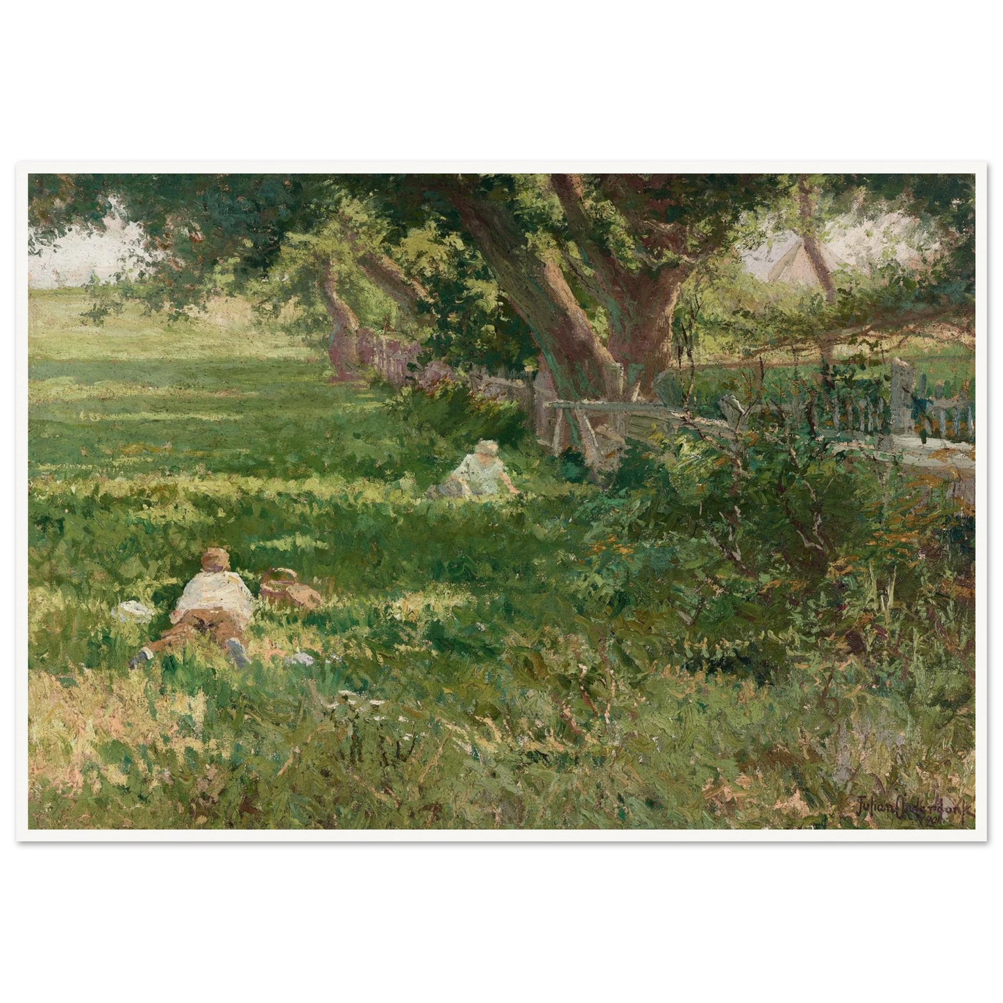 Springtime (1901) Art Print | Julian Onderdonk - Framed Poster - 30x40 cm / 12x16″ - Black frame