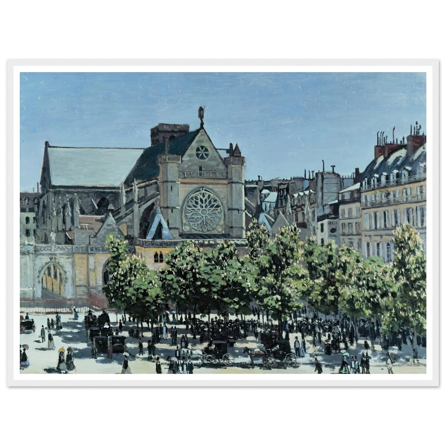 St. Germain l’Auxerrois (1867) Art Print | Claude Monet - Framed Poster - 30x40 cm / 12x16″ - Black frame
