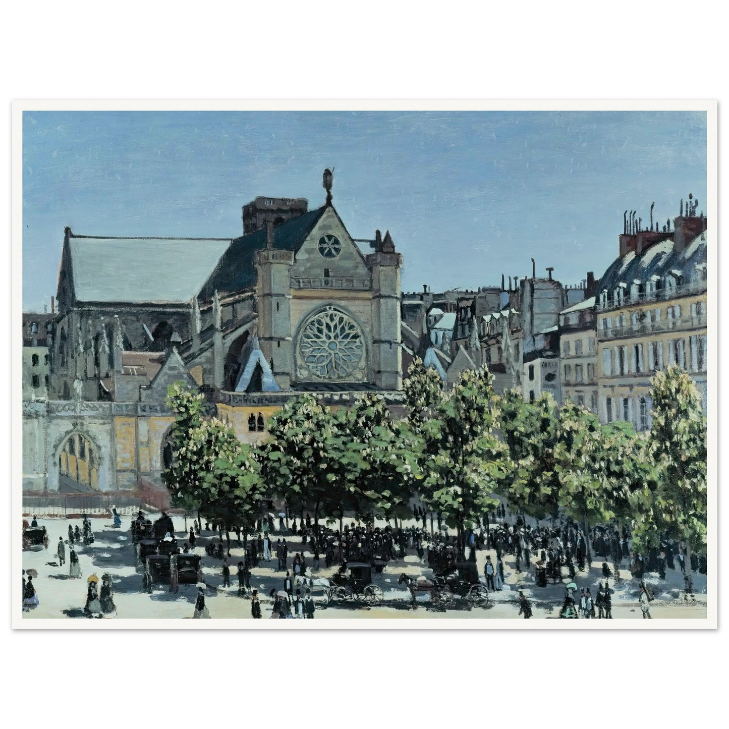 St. Germain l’Auxerrois (1867) Art Print | Claude Monet - Framed Poster - 30x40 cm / 12x16″ - Black frame