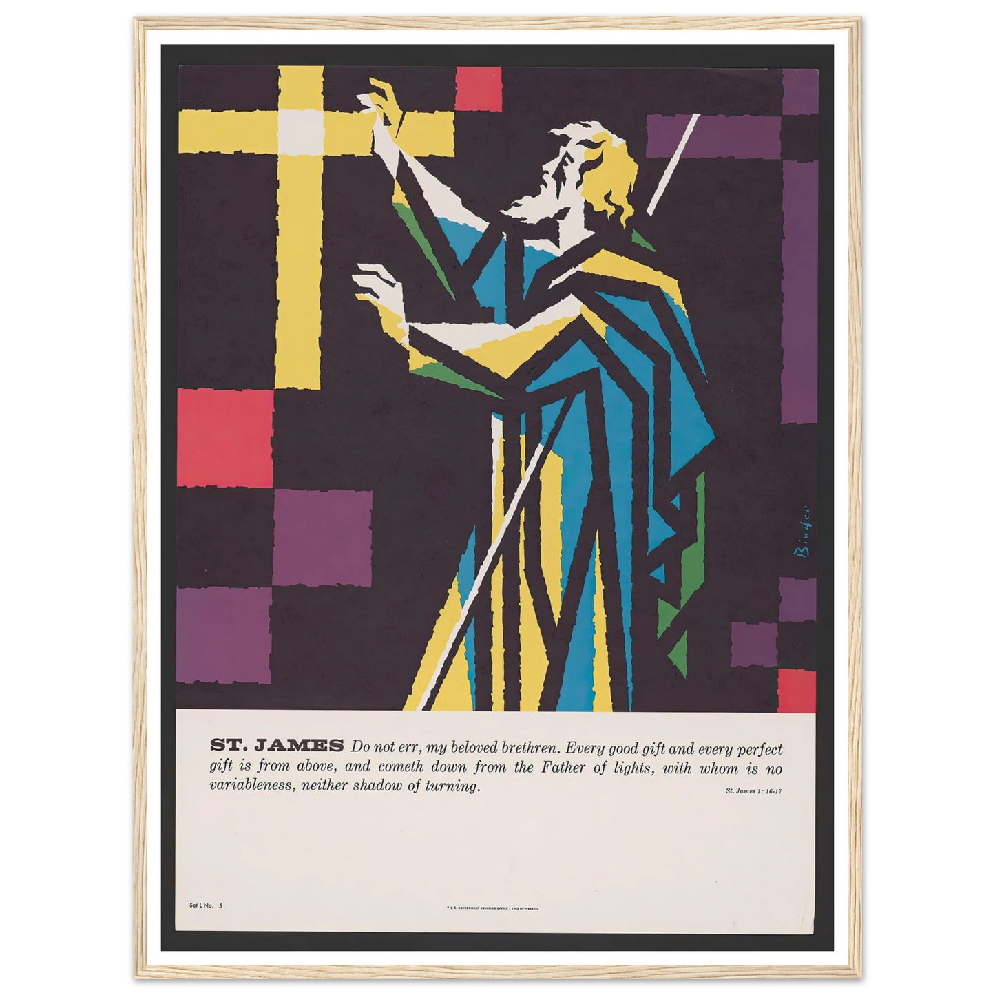 St. James (1962) Art Print | Joseph Binder - Framed Poster - 30x40 cm / 12x16″ - Black frame