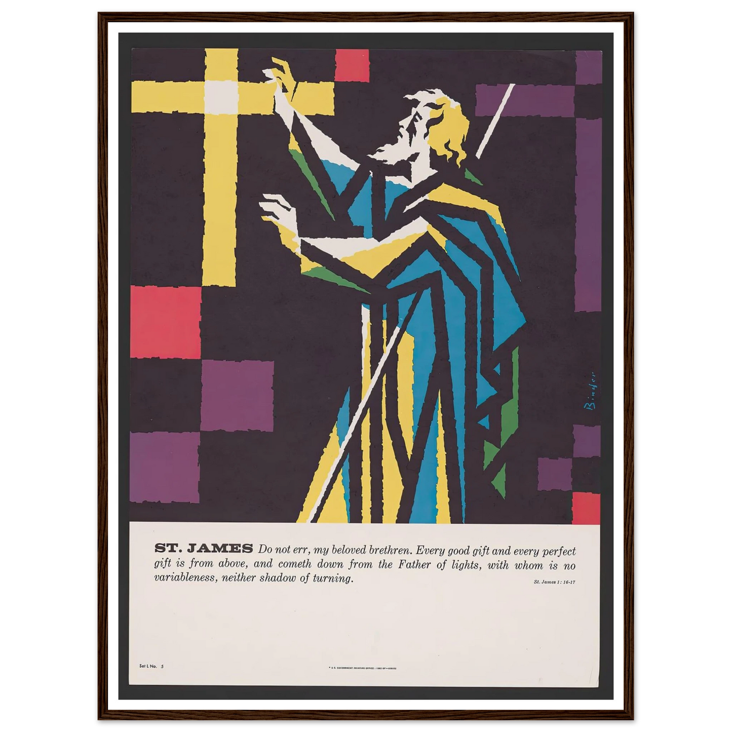 St. James (1962) Art Print | Joseph Binder - Framed Poster - 30x40 cm / 12x16″ - Black frame