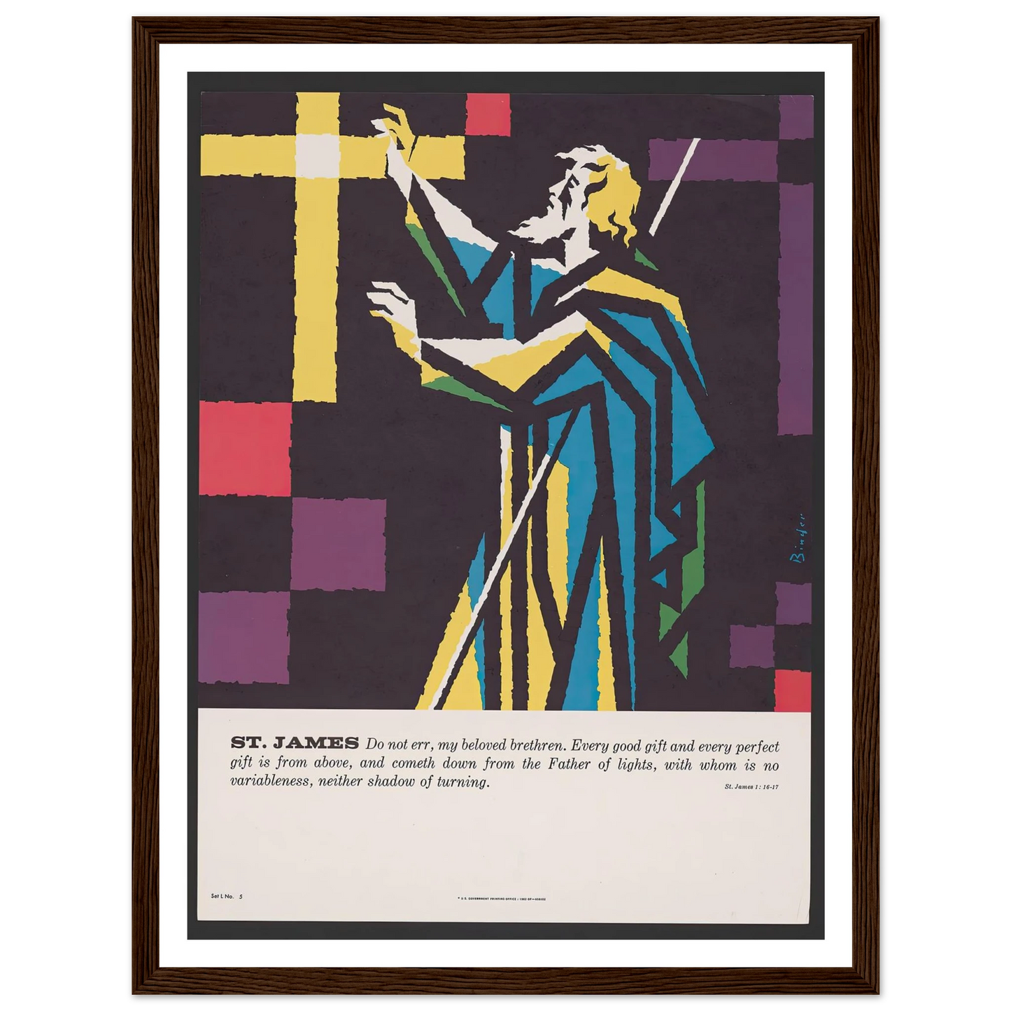St. James (1962) Art Print | Joseph Binder - Framed Poster - 30x40 cm / 12x16″ - Black frame