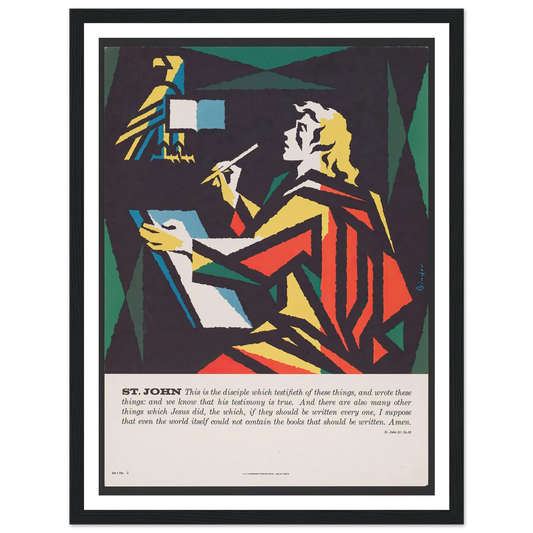 St. John (1962) Art Print | Joseph Binder - Framed Poster - 30x40 cm / 12x16″ - Black frame