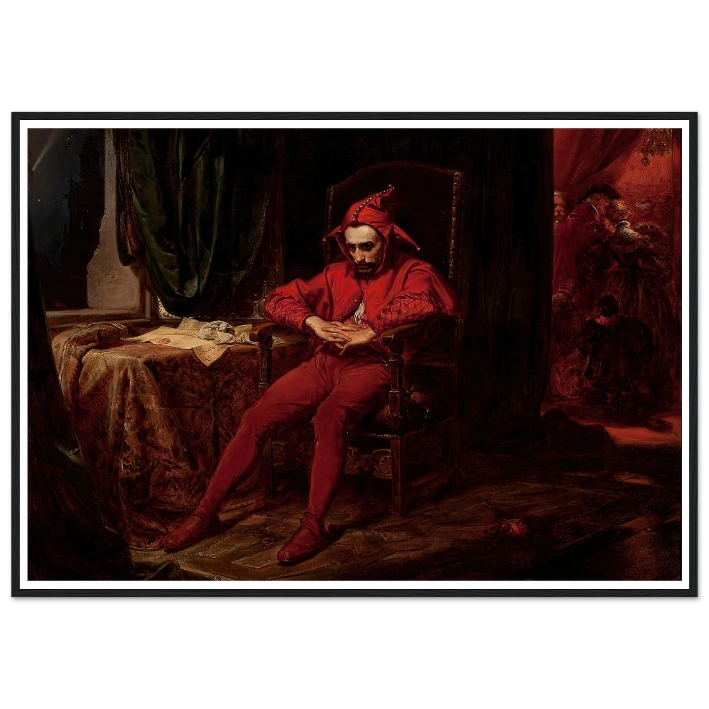 Stańczyk (1862) Art Print | Jan Matejko - Framed Poster - 30x40 cm / 12x16″ - Black frame