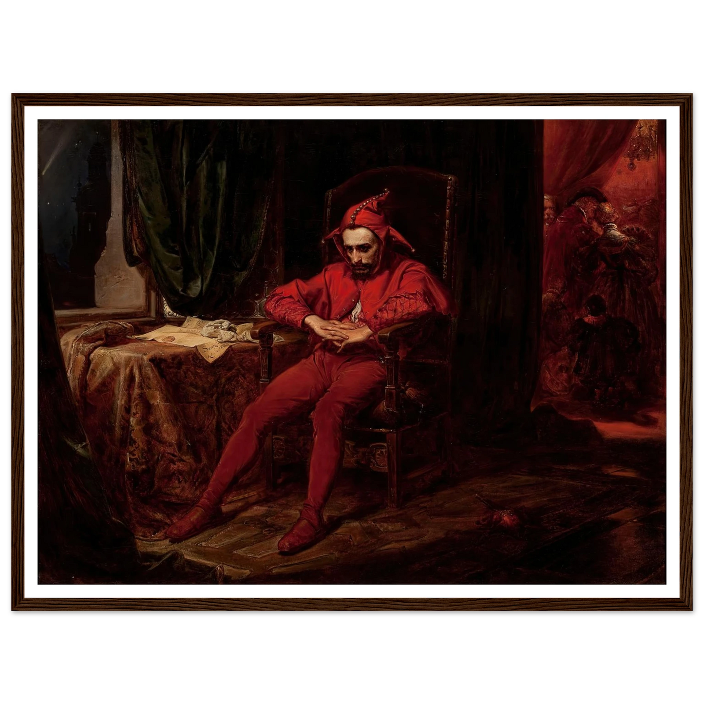 Stańczyk (1862) Art Print | Jan Matejko - Framed Poster - 30x40 cm / 12x16″ - Black frame