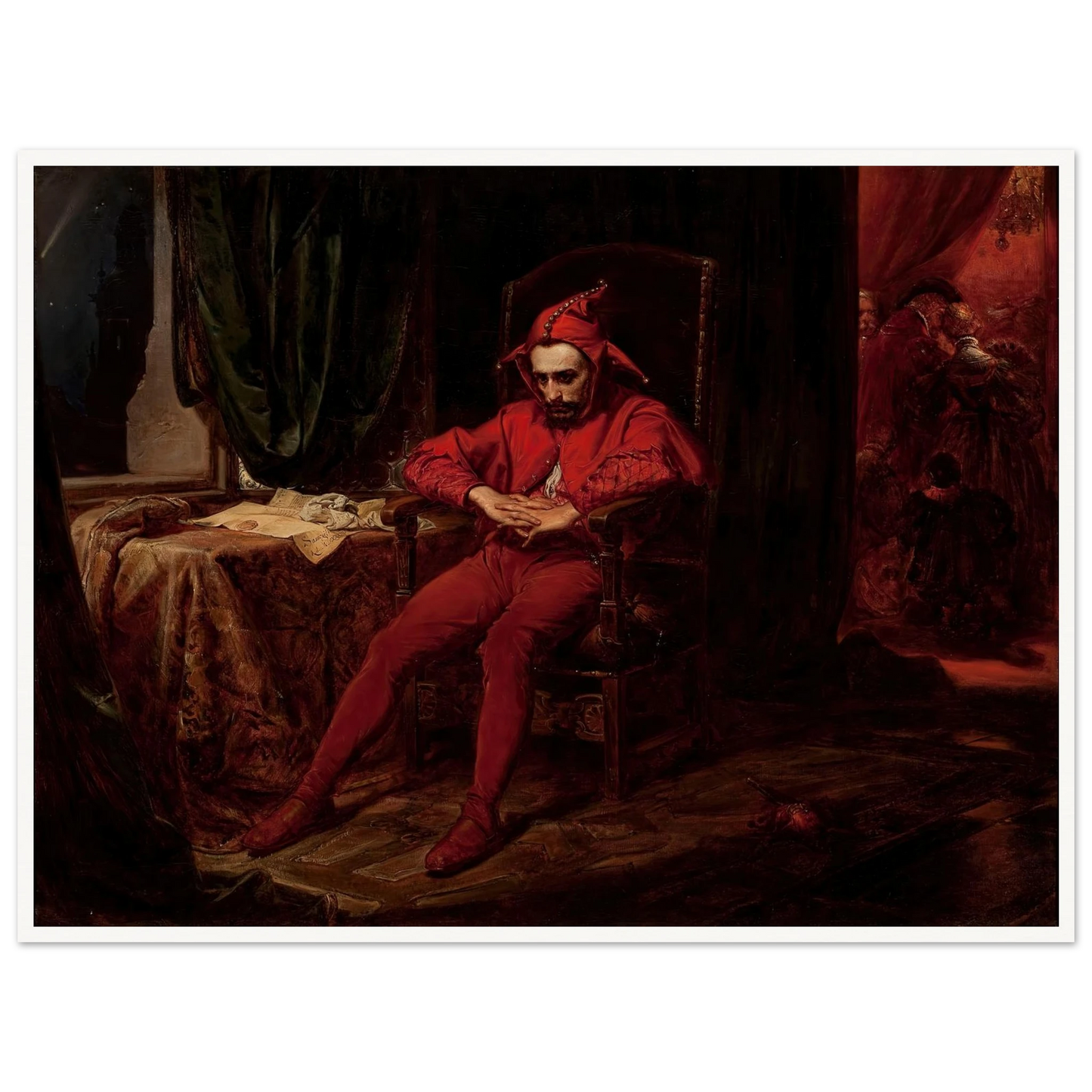 Stańczyk (1862) Art Print | Jan Matejko - Framed Poster - 30x40 cm / 12x16″ - Black frame