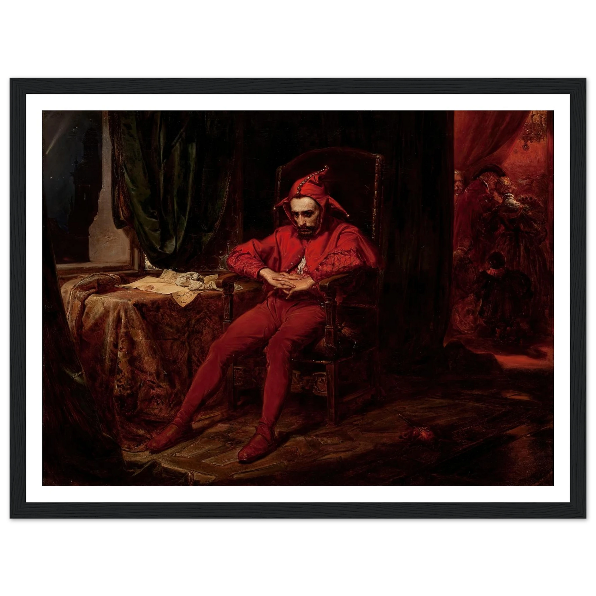 Stańczyk (1862) Art Print | Jan Matejko - Framed Poster - 30x40 cm / 12x16″ - Black frame