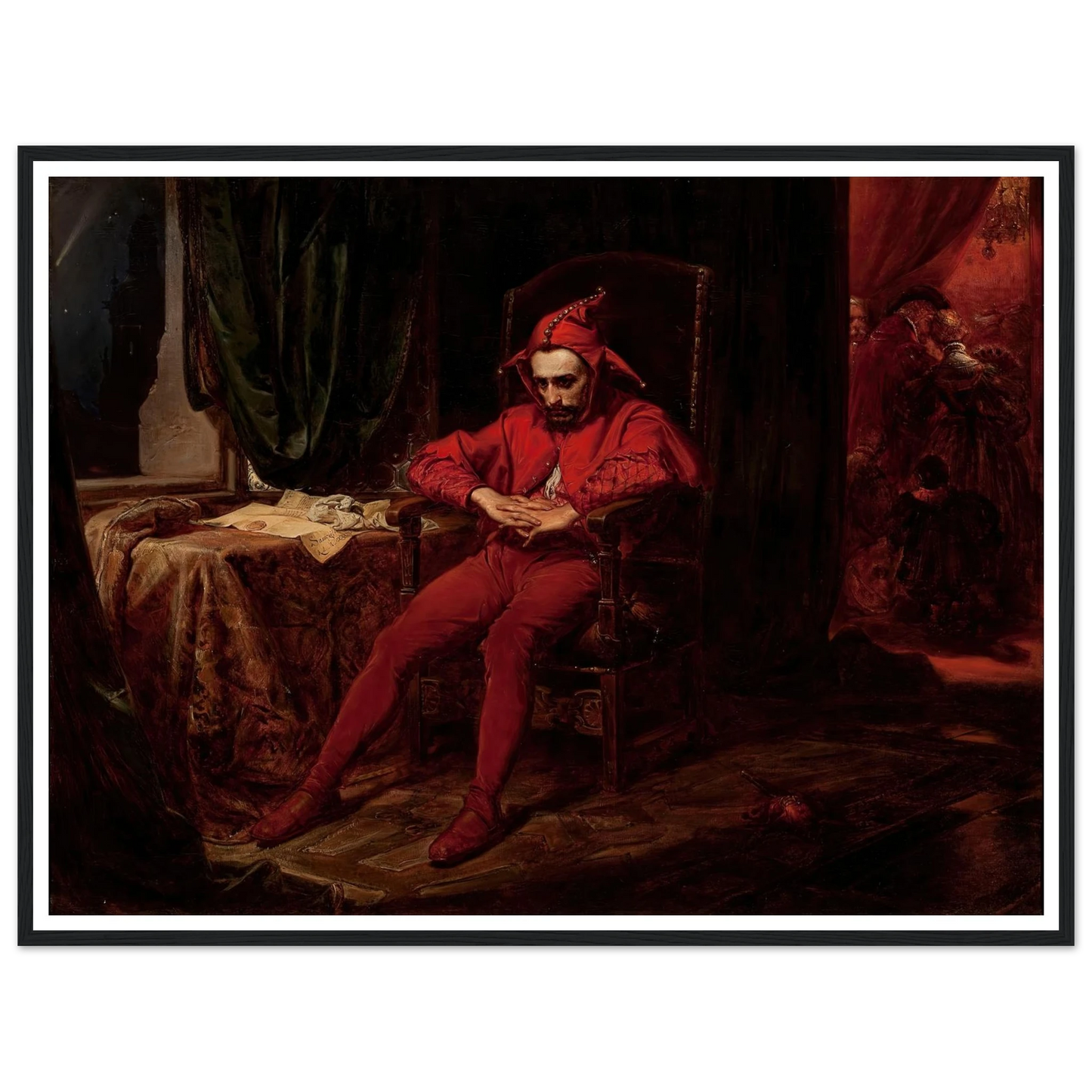 Stańczyk (1862) Art Print | Jan Matejko - Framed Poster - 30x40 cm / 12x16″ - Black frame