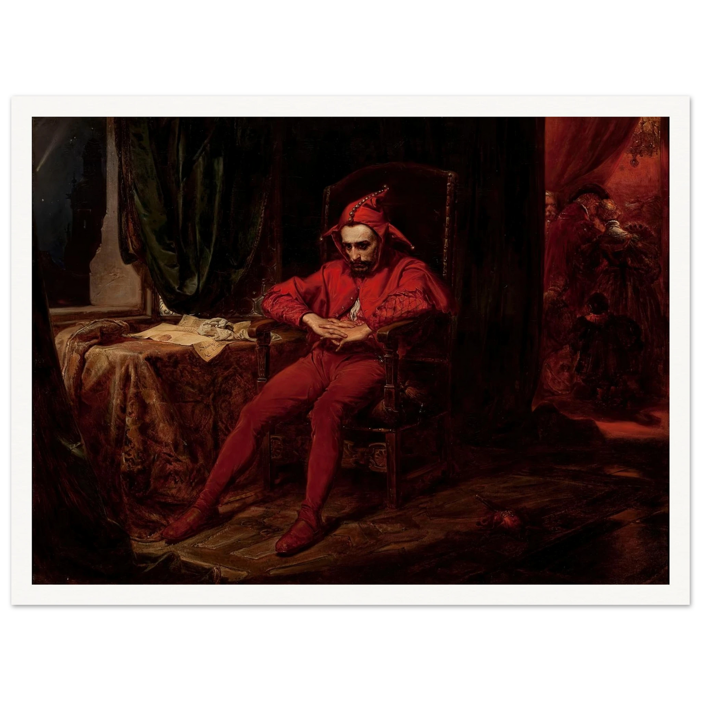 Stańczyk (1862) Art Print | Jan Matejko - Framed Poster - 30x40 cm / 12x16″ - Black frame