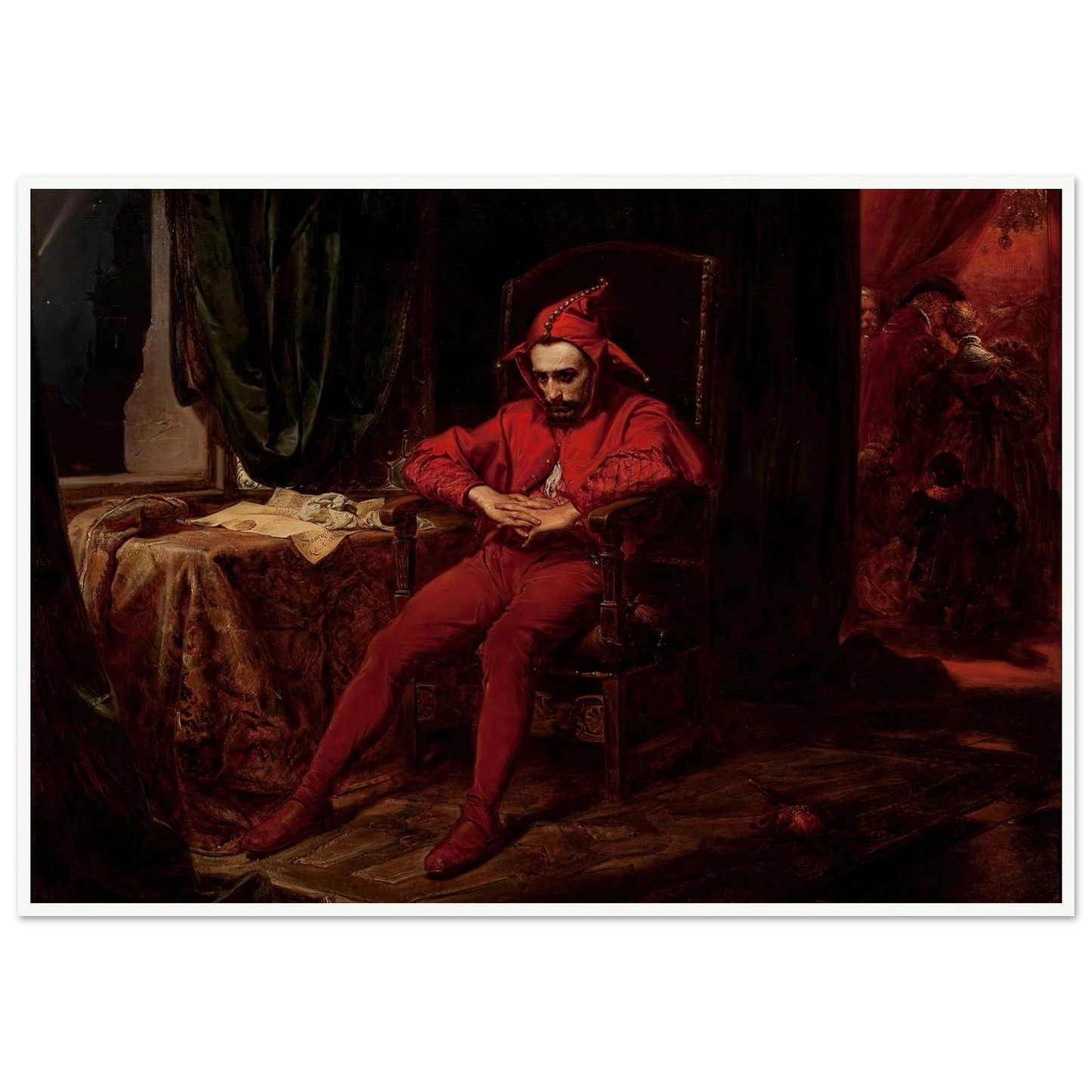Stańczyk (1862) Art Print | Jan Matejko - Framed Poster - 30x40 cm / 12x16″ - Black frame