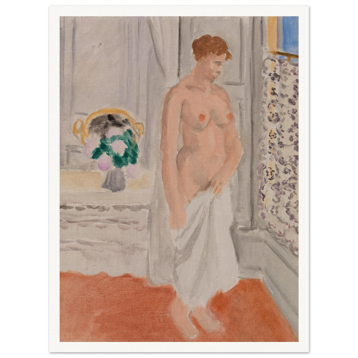 Standing Nude near Window (1919-1920) Art Print | Henri Matisse - Framed Poster - 30x40 cm / 12x16″ - Black frame