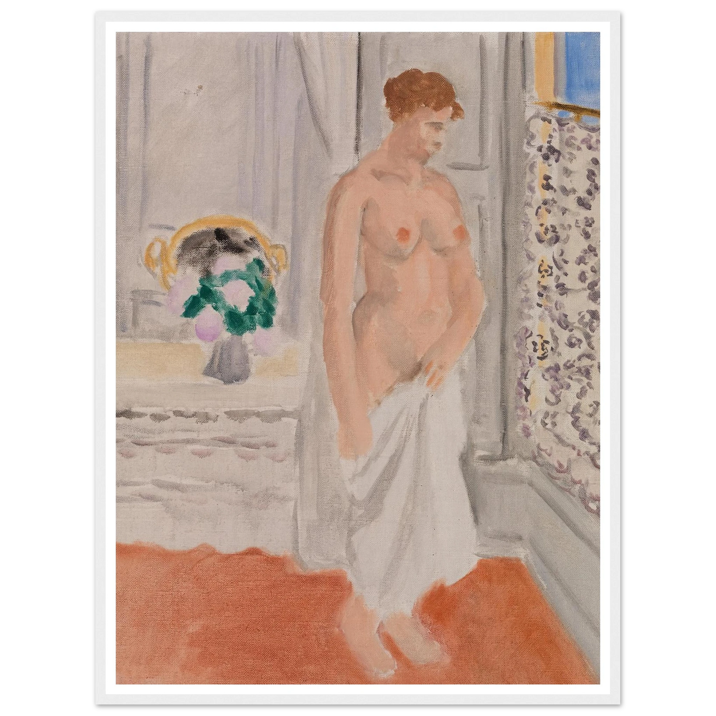 Standing Nude near Window (1919-1920) Art Print | Henri Matisse - Framed Poster - 30x40 cm / 12x16″ - Black frame