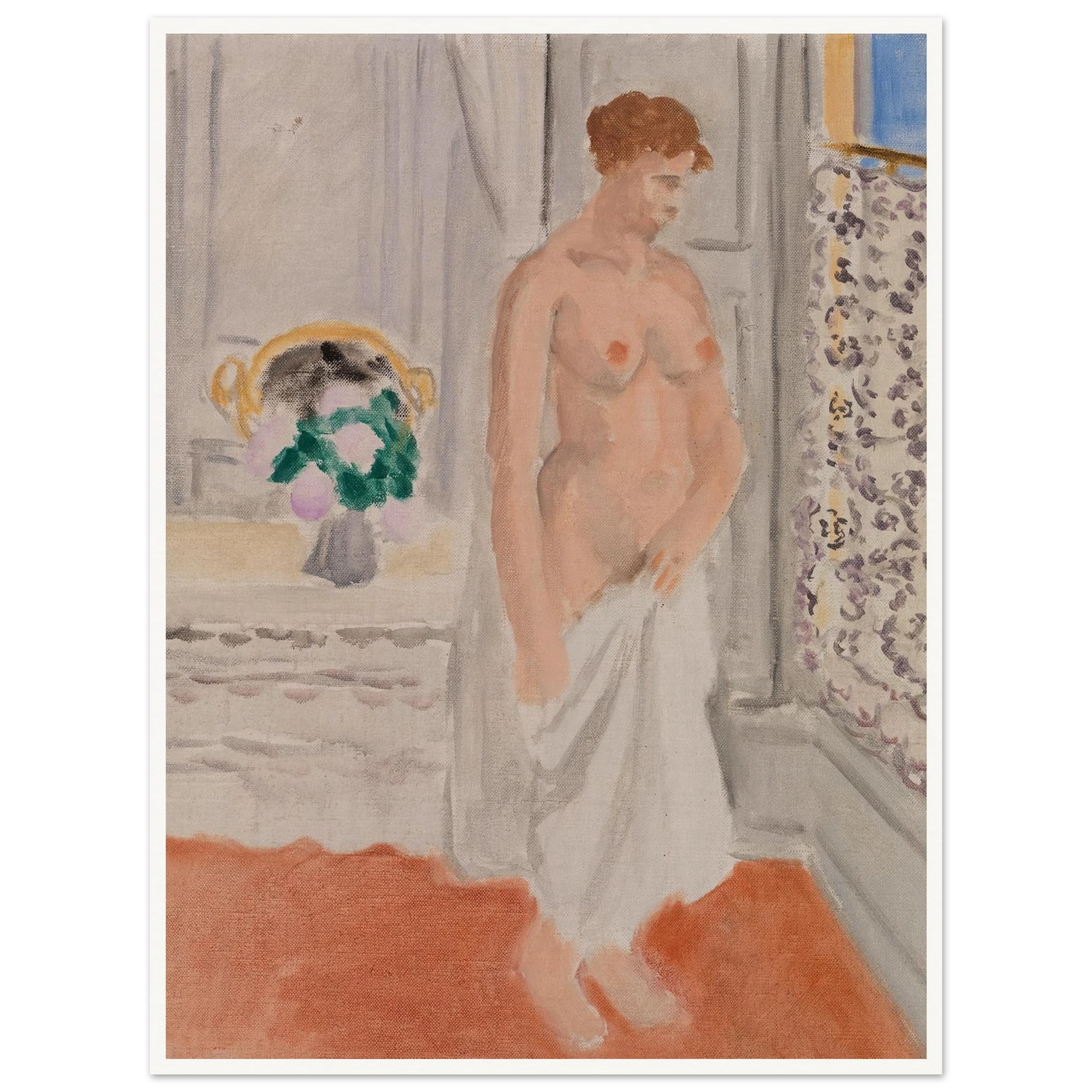 Standing Nude near Window (1919-1920) Art Print | Henri Matisse - Framed Poster - 30x40 cm / 12x16″ - Black frame