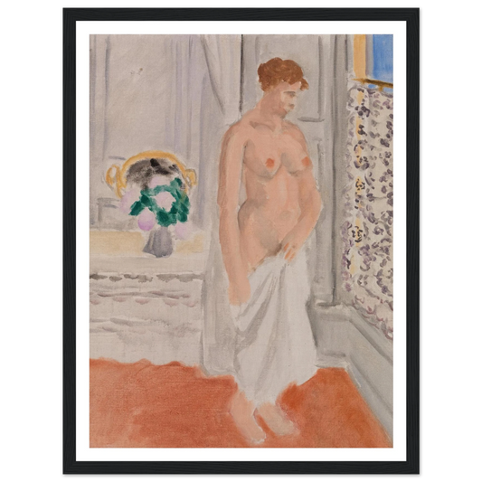 Standing Nude near Window (1919-1920) Art Print | Henri Matisse - Framed Poster - 30x40 cm / 12x16″ - Black frame