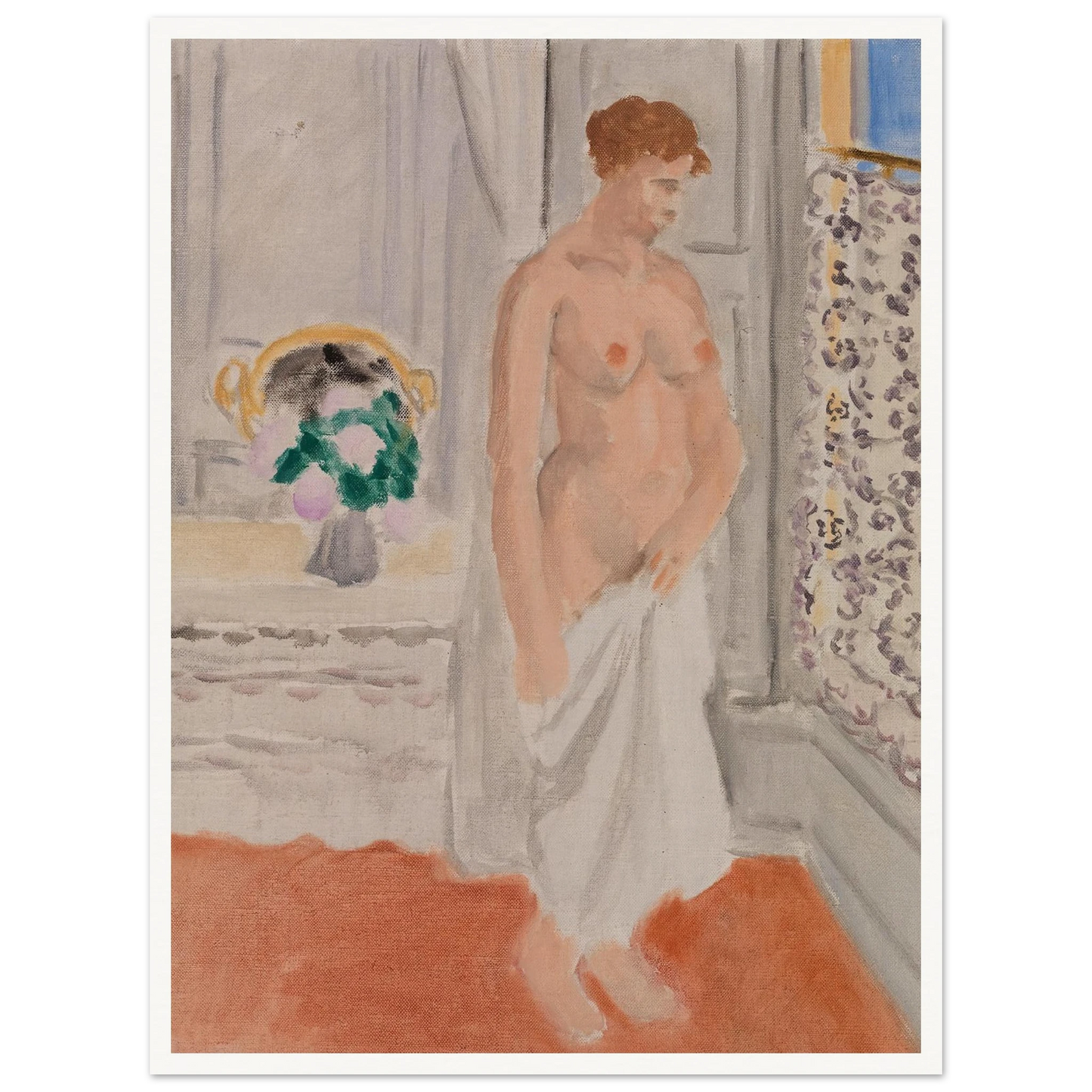 Standing Nude near Window (1919-1920) Art Print | Henri Matisse - Framed Poster - 30x40 cm / 12x16″ - Black frame