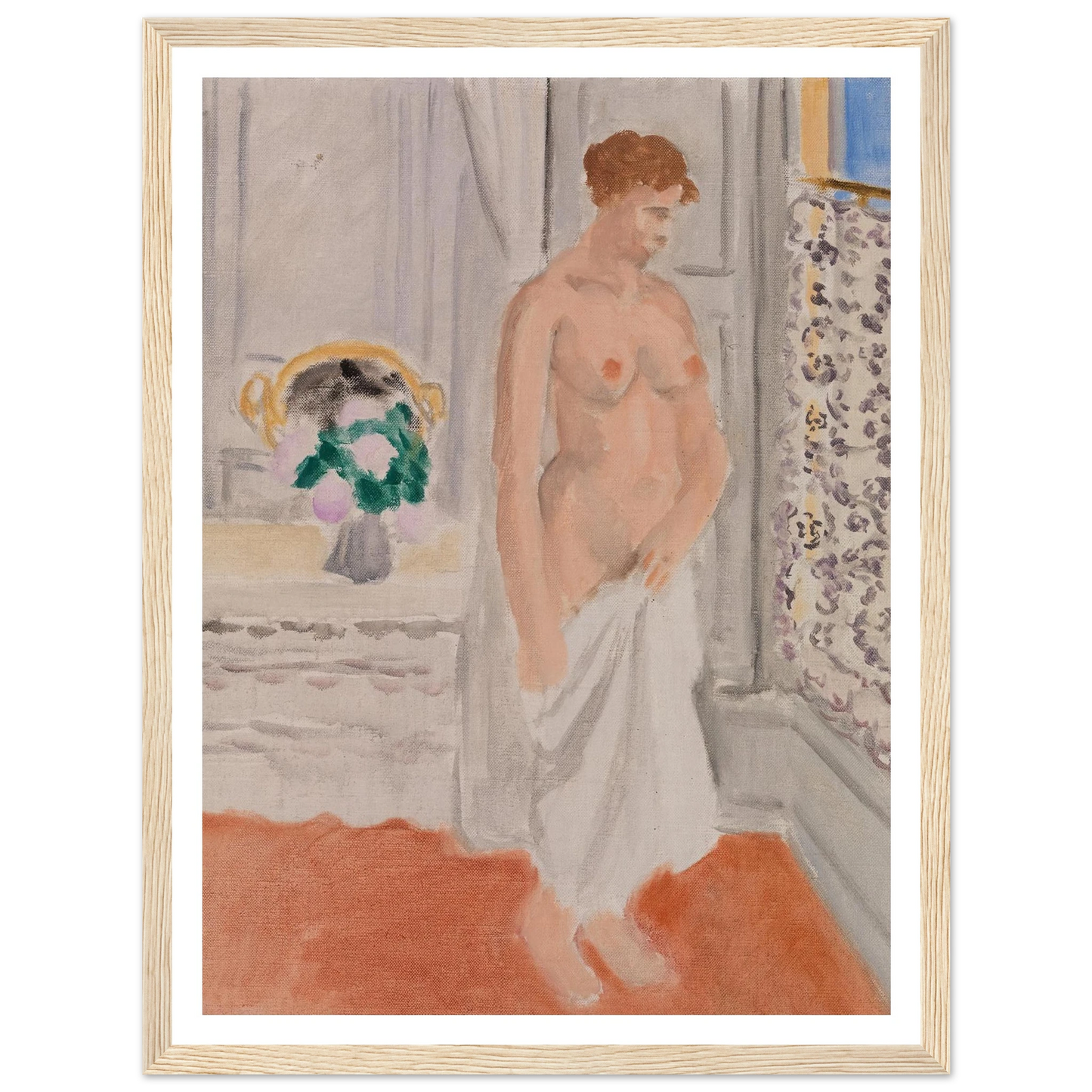 Standing Nude near Window (1919-1920) Art Print | Henri Matisse - Framed Poster - 30x40 cm / 12x16″ - Black frame