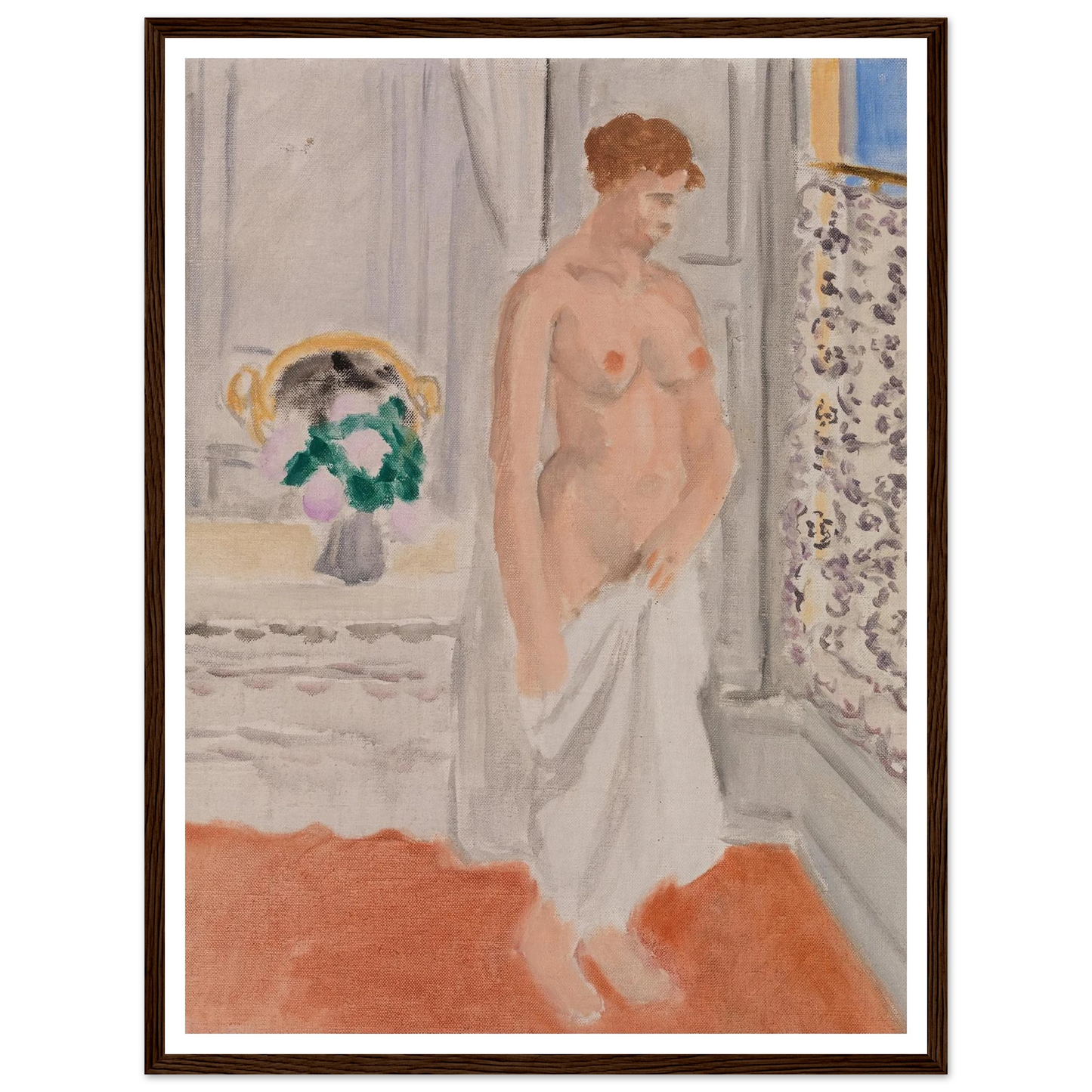 Standing Nude near Window (1919-1920) Art Print | Henri Matisse - Framed Poster - 30x40 cm / 12x16″ - Black frame