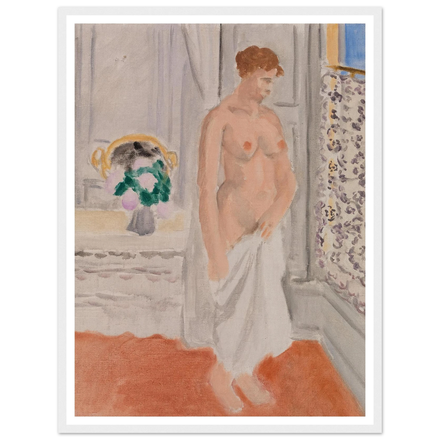 Standing Nude near Window (1919-1920) Art Print | Henri Matisse - Framed Poster - 30x40 cm / 12x16″ - Black frame