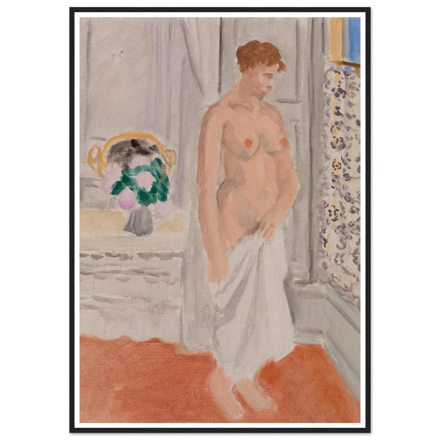 Standing Nude near Window (1919-1920) Art Print | Henri Matisse - Framed Poster - 30x40 cm / 12x16″ - Black frame