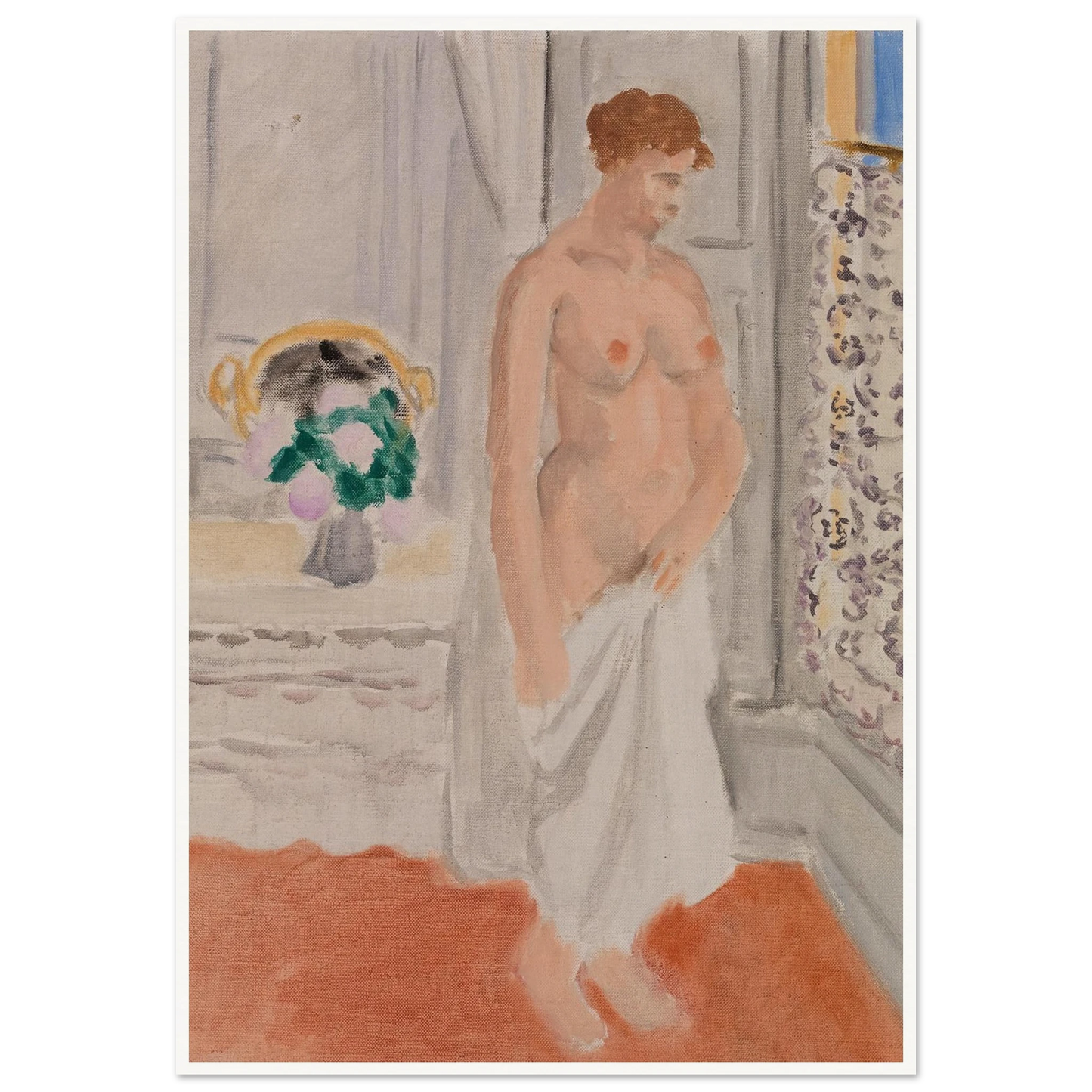 Standing Nude near Window (1919-1920) Art Print | Henri Matisse - Framed Poster - 30x40 cm / 12x16″ - Black frame