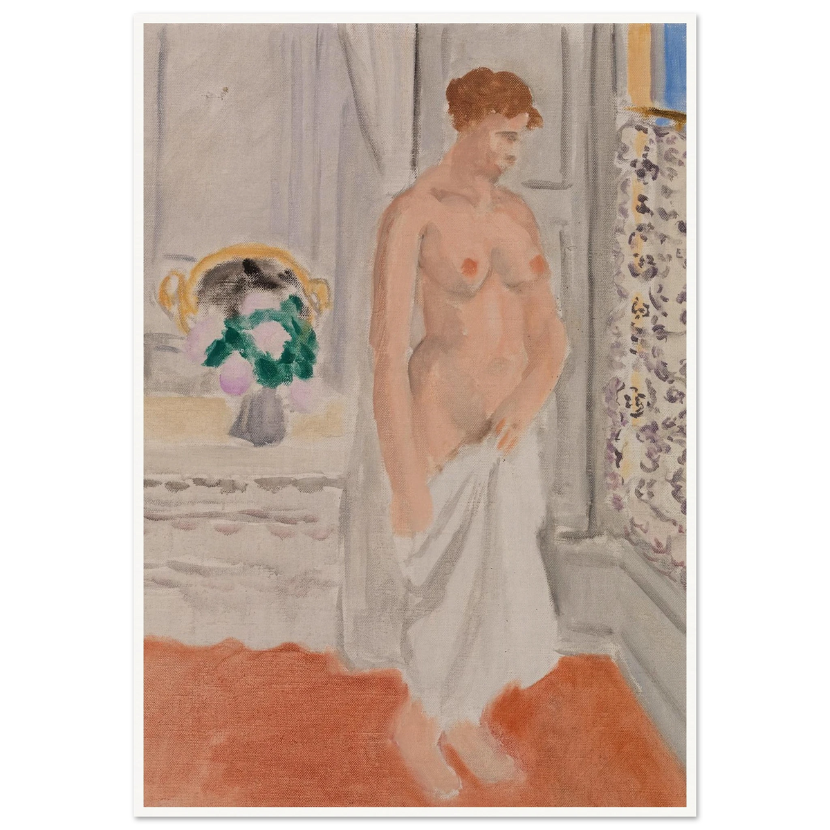 Standing Nude near Window (1919-1920) Art Print | Henri Matisse - Framed Poster - 30x40 cm / 12x16″ - Black frame