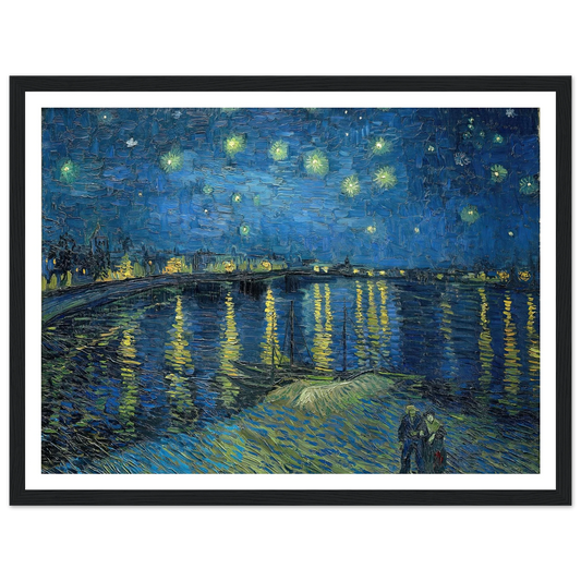 Starry Night Over the Rhone (1888) Art Print | Vincent van Gogh - Framed Poster - 30x40 cm / 12x16″ - Black frame