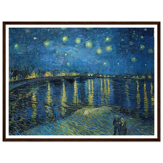 Starry Night Over the Rhone (1888) Art Print | Vincent van Gogh - Framed Poster - 30x40 cm / 12x16″ - Black frame