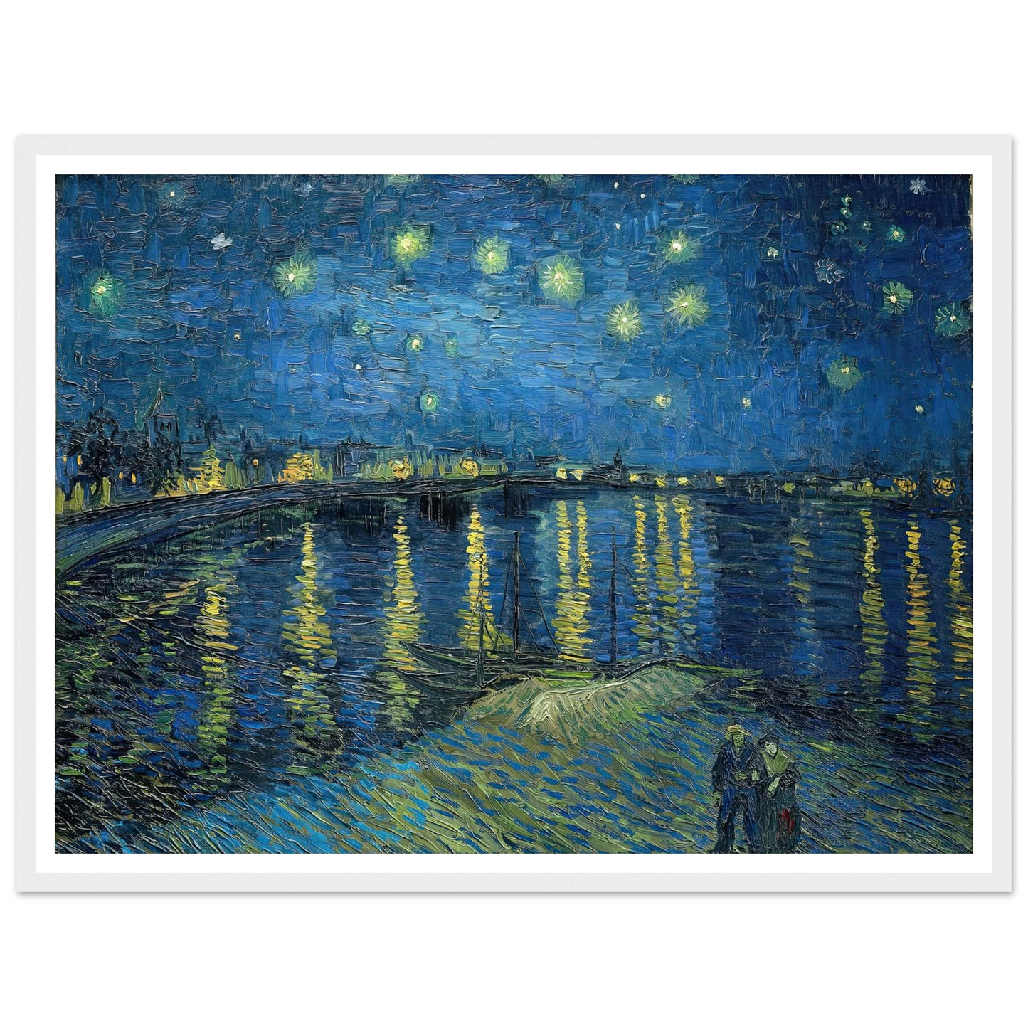 Starry Night Over the Rhone (1888) Art Print | Vincent van Gogh - Framed Poster - 30x40 cm / 12x16″ - Black frame