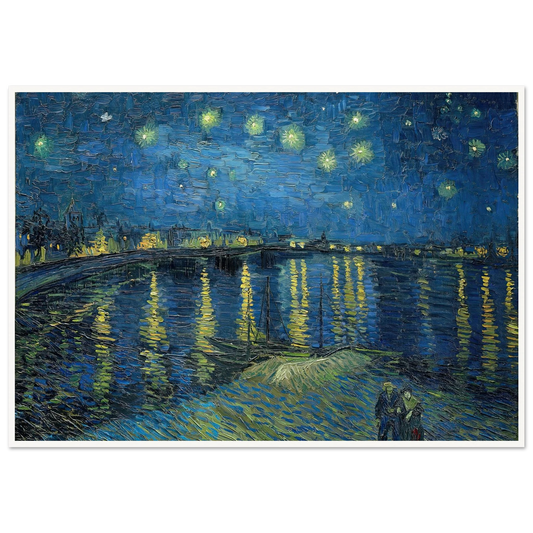 Starry Night Over the Rhone (1888) Art Print | Vincent van Gogh - Framed Poster - 30x40 cm / 12x16″ - Black frame