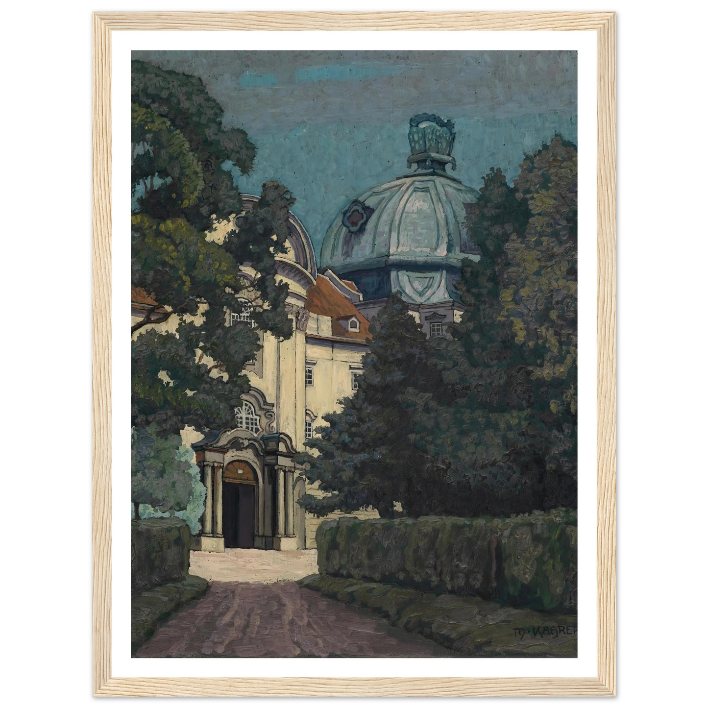 Stiftsportal Klosterneuburg (1924) Art Print | Max Kahrer - Framed Poster - 30x40 cm / 12x16″ - Black frame