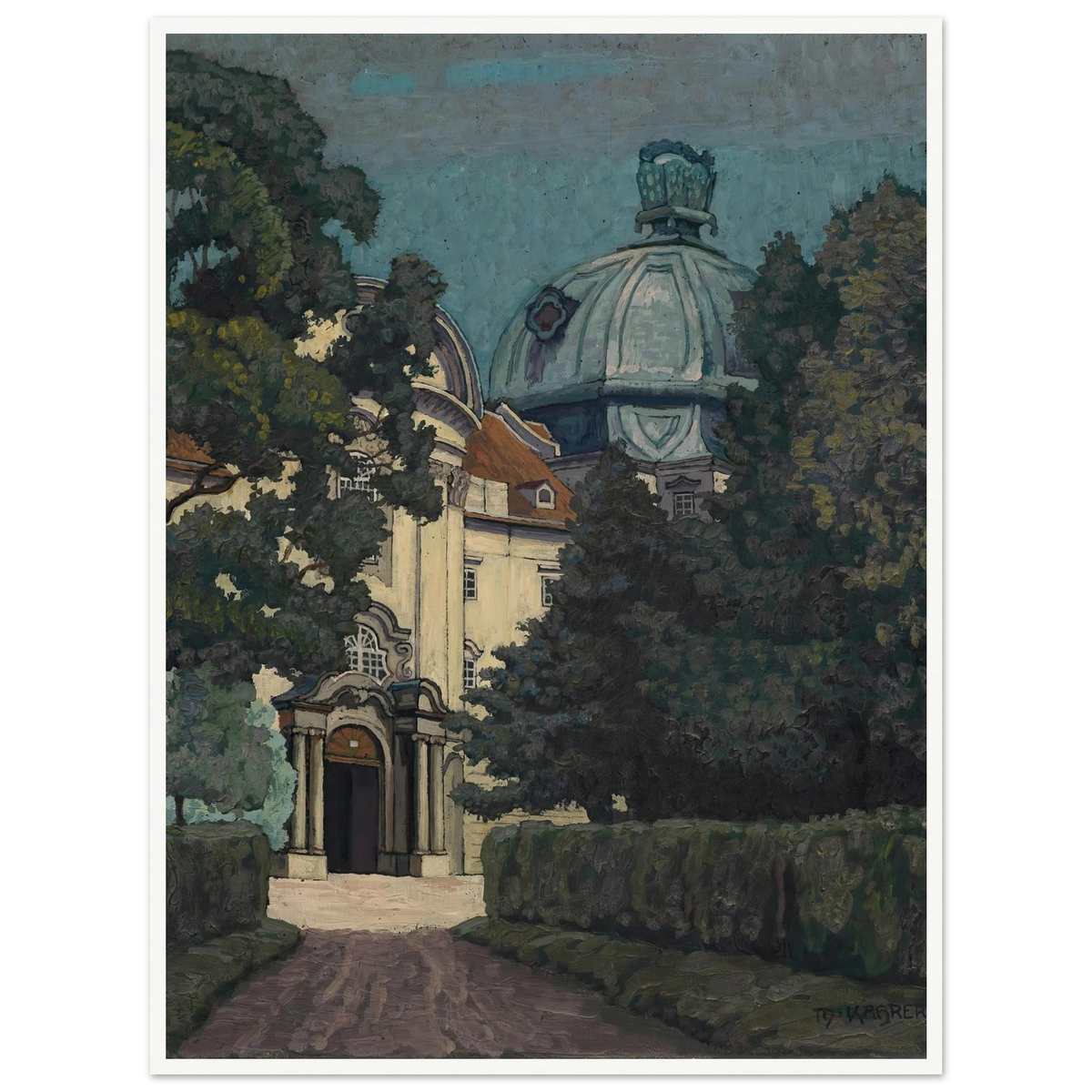 Stiftsportal Klosterneuburg (1924) Art Print | Max Kahrer - Framed Poster - 30x40 cm / 12x16″ - Black frame