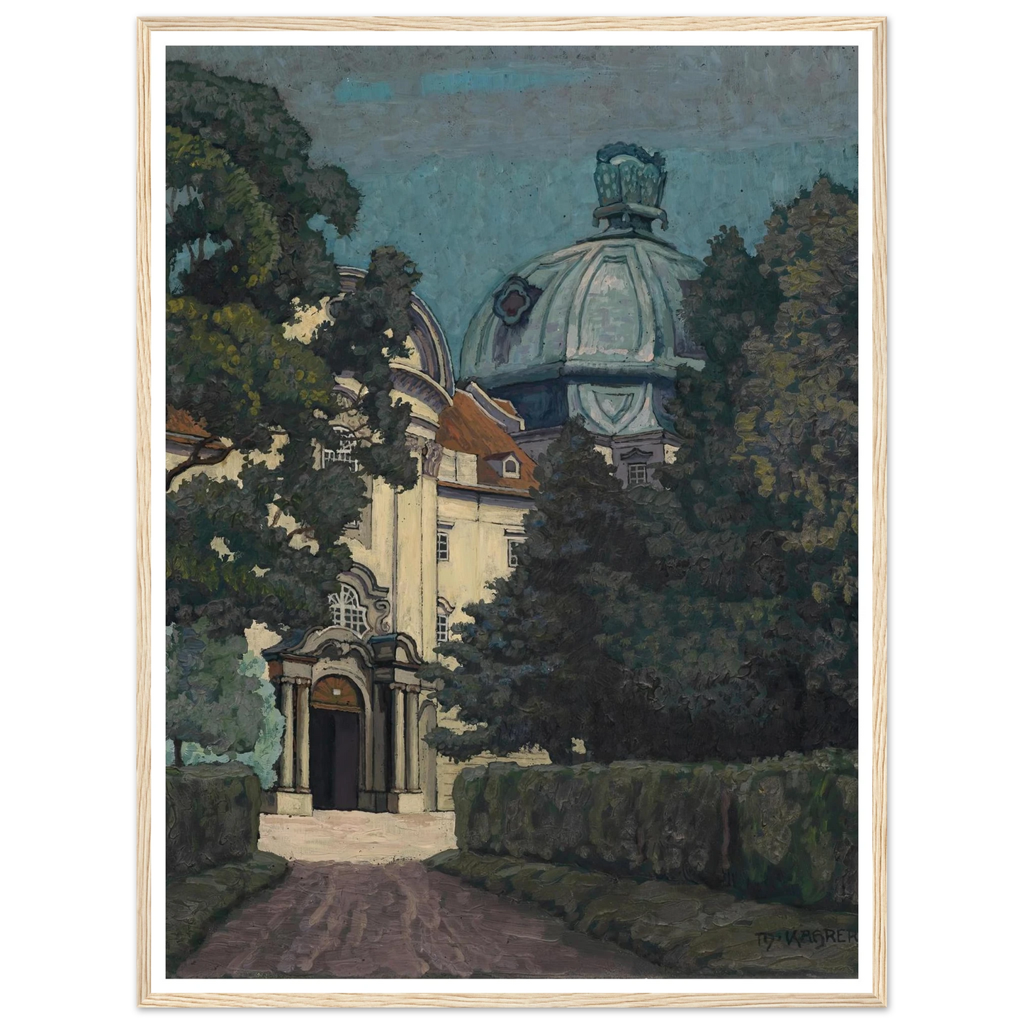 Stiftsportal Klosterneuburg (1924) Art Print | Max Kahrer - Framed Poster - 30x40 cm / 12x16″ - Black frame
