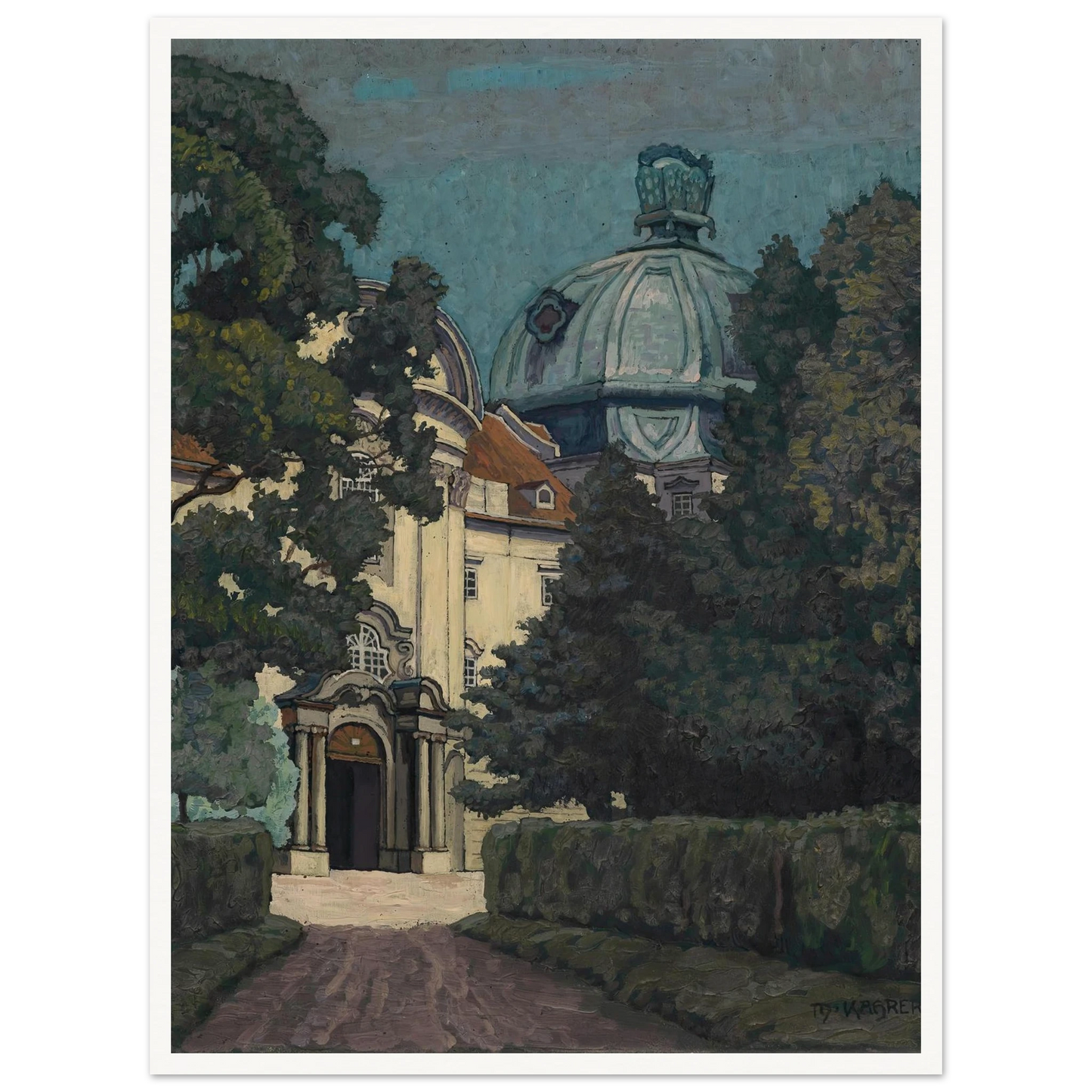 Stiftsportal Klosterneuburg (1924) Art Print | Max Kahrer - Framed Poster - 30x40 cm / 12x16″ - Black frame