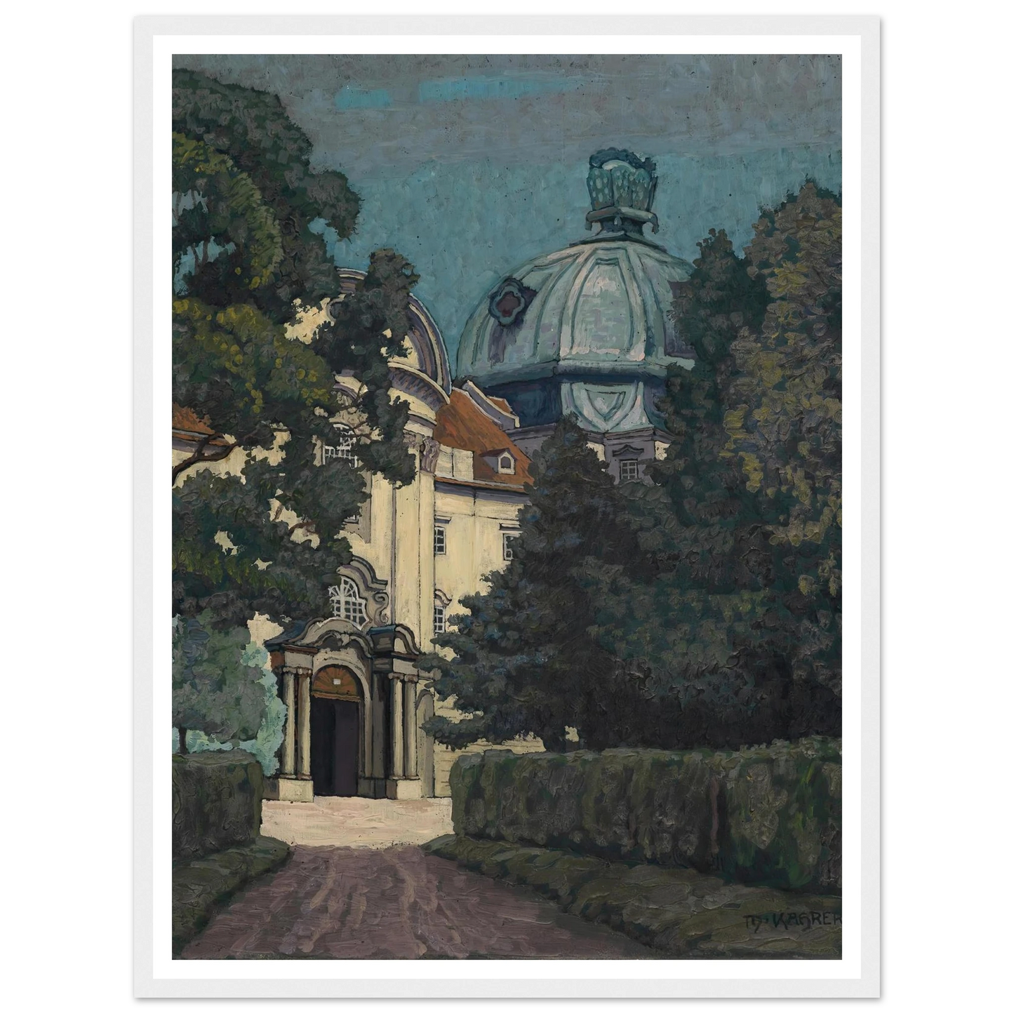 Stiftsportal Klosterneuburg (1924) Art Print | Max Kahrer - Framed Poster - 30x40 cm / 12x16″ - Black frame