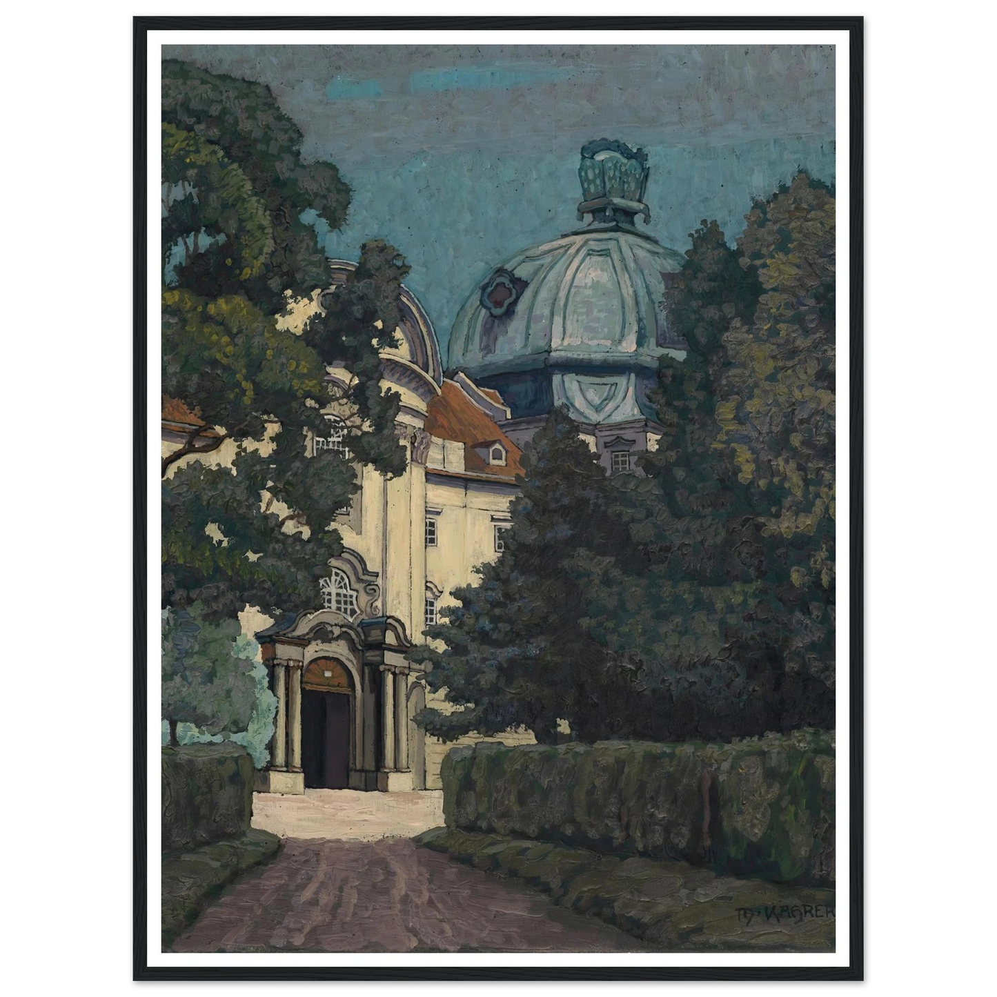 Stiftsportal Klosterneuburg (1924) Art Print | Max Kahrer - Framed Poster - 30x40 cm / 12x16″ - Black frame