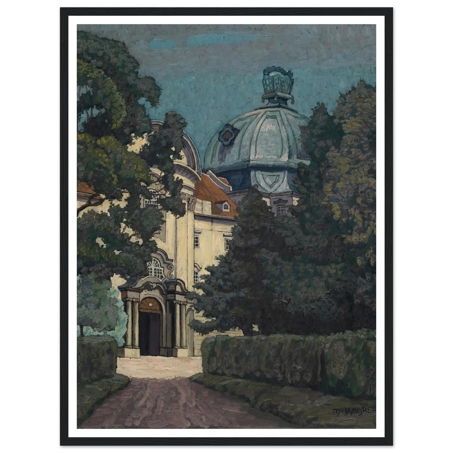 Stiftsportal Klosterneuburg (1924) Art Print | Max Kahrer - Framed Poster - 30x40 cm / 12x16″ - Black frame