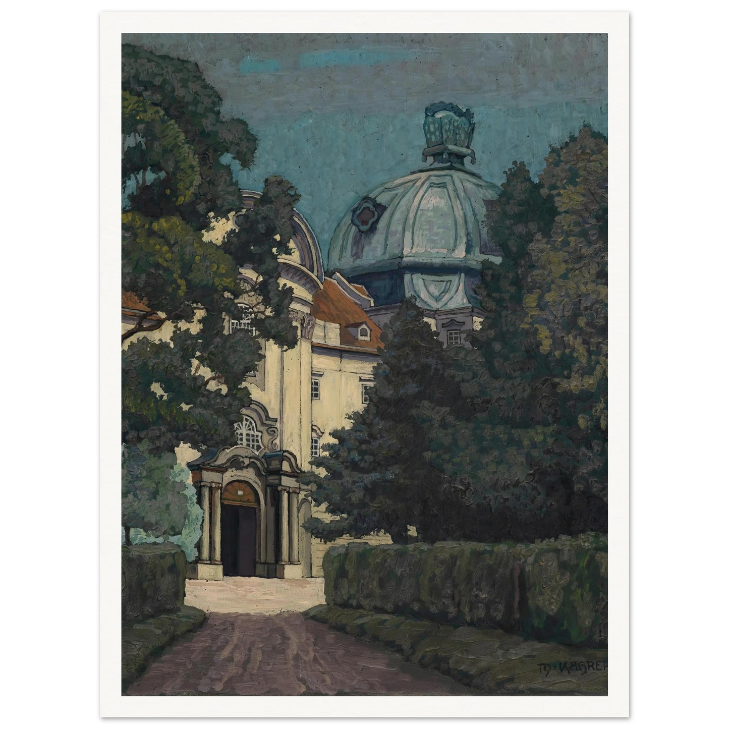 Stiftsportal Klosterneuburg (1924) Art Print | Max Kahrer - Framed Poster - 30x40 cm / 12x16″ - Black frame