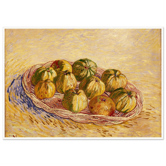 Still Life, Basket of Apples (1887) Art Print | Vincent van Gogh - Framed Poster - 30x40 cm / 12x16″ - Black frame
