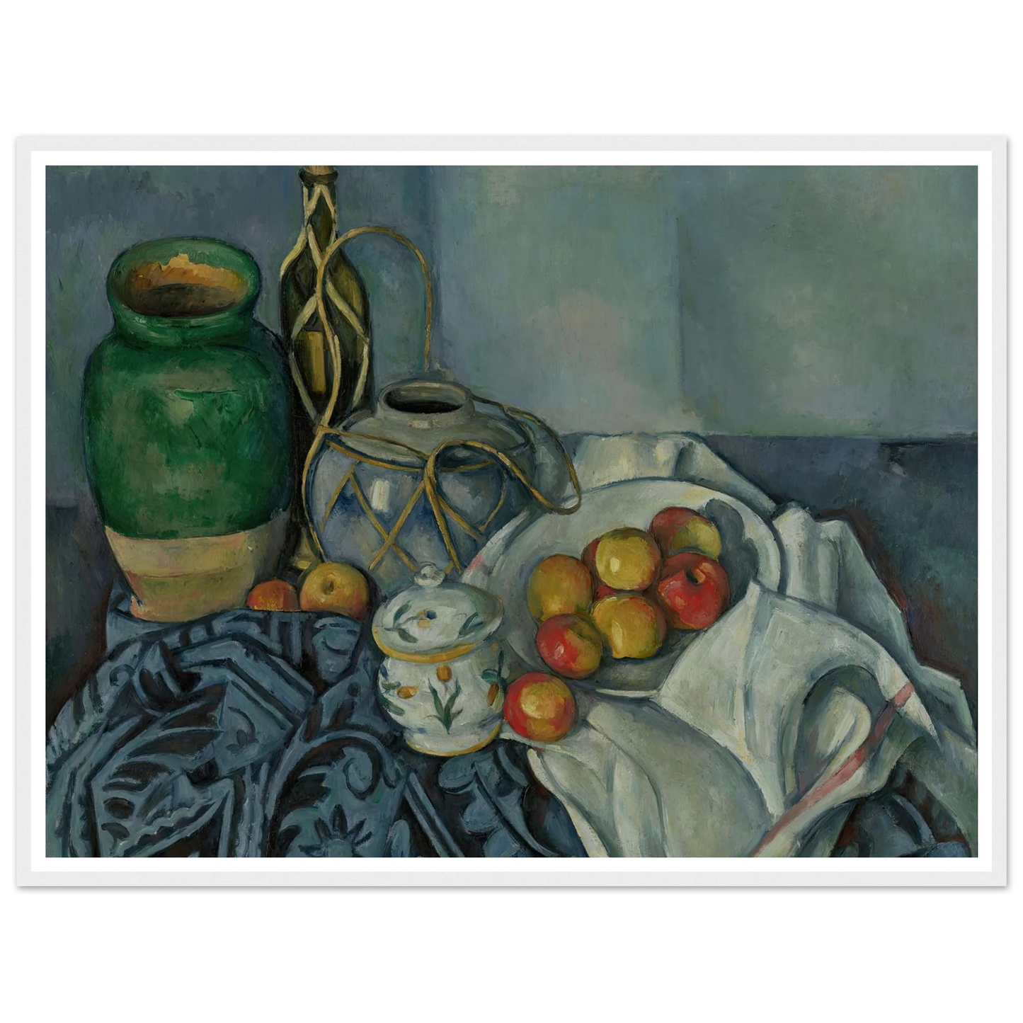 Still Life with Apples (1893–1894) Art Print | Paul Cezanne - Framed Poster - 30x40 cm / 12x16″ - Black frame