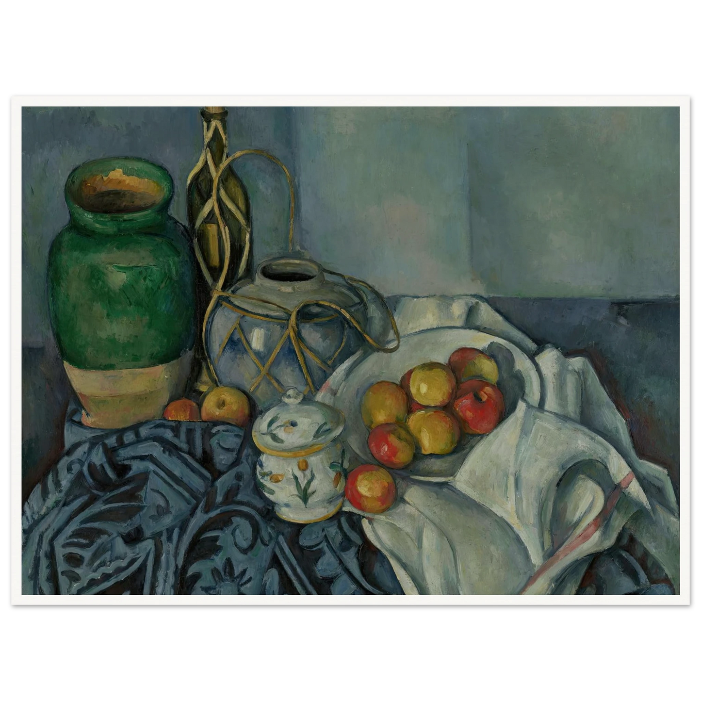 Still Life with Apples (1893–1894) Art Print | Paul Cezanne - Framed Poster - 30x40 cm / 12x16″ - Black frame